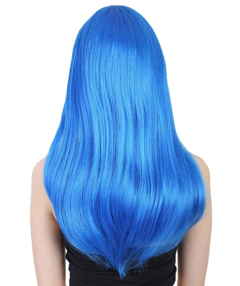 Adult Women's Long Length Party Girl Blonde Wig with Bangs |  Multiple Color Option | Flame-retardant Synthetic Fiber Hair