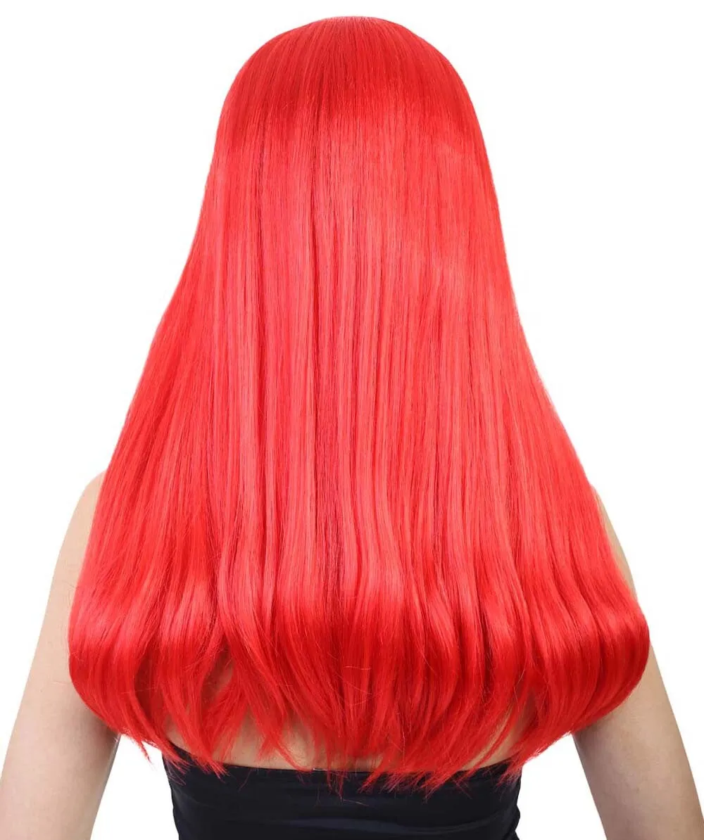 Adult Women's Long Length Party Girl Blonde Wig with Bangs |  Multiple Color Option | Flame-retardant Synthetic Fiber Hair