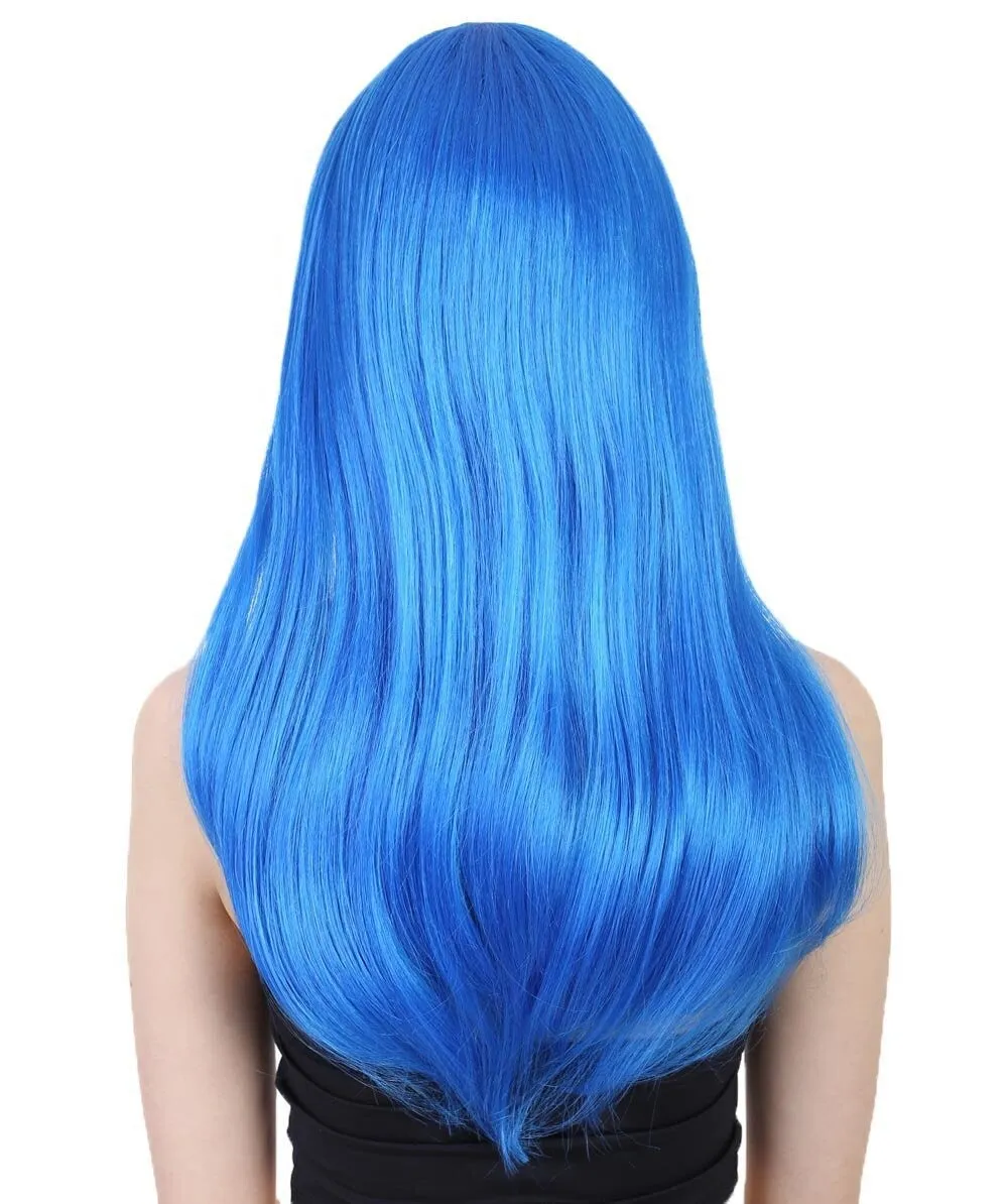 Adult Women's Long Length Party Girl Blonde Wig with Bangs |  Multiple Color Option | Flame-retardant Synthetic Fiber Hair