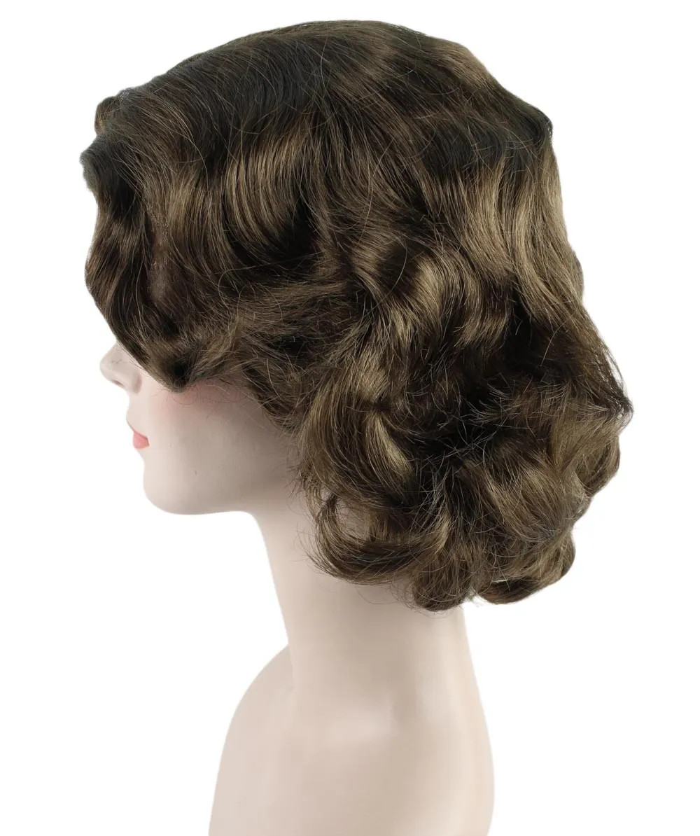 Adult Women's Mary Nanny Wig | Dark Brown Short Cartoon Wig | Premium Breathable Capless Cap