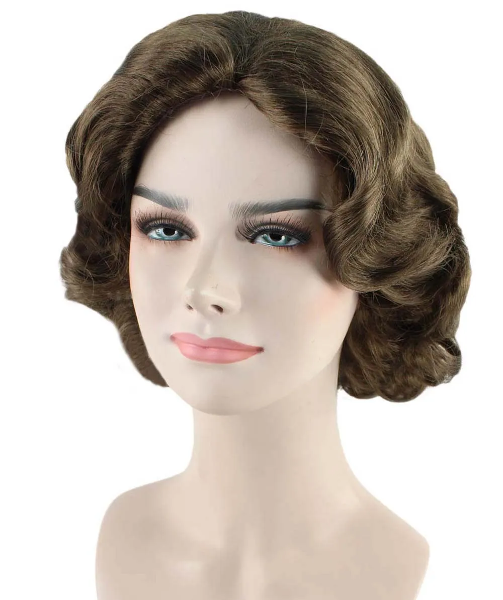 Adult Women's Mary Nanny Wig | Dark Brown Short Cartoon Wig | Premium Breathable Capless Cap