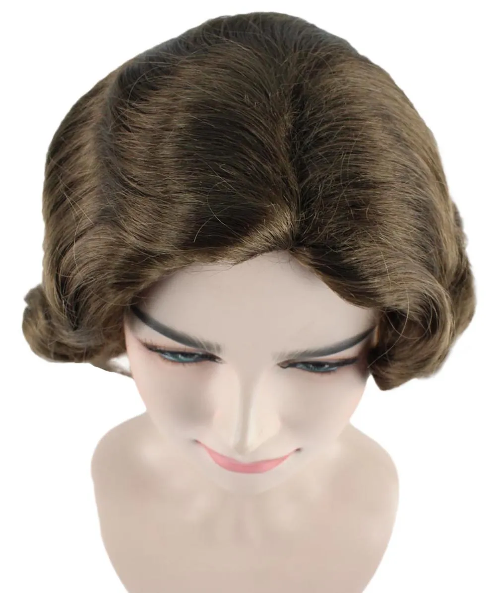 Adult Women's Mary Nanny Wig | Dark Brown Short Cartoon Wig | Premium Breathable Capless Cap