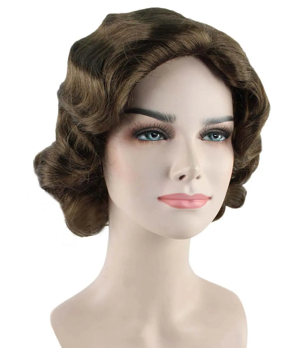Adult Women's Mary Nanny Wig | Dark Brown Short Cartoon Wig | Premium Breathable Capless Cap