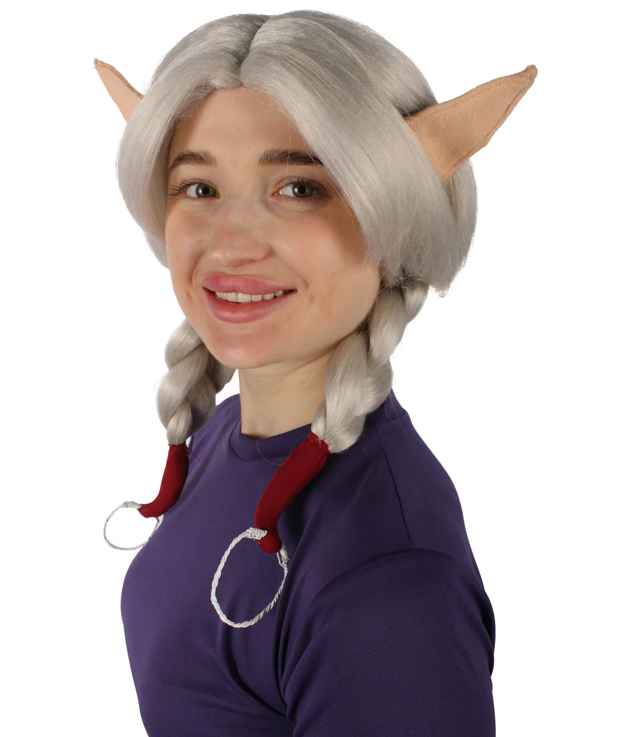 Adult Women's TV Series Character White Anime Wig | Perfect for Halloween | Flame-retardant Synthetic Fiber