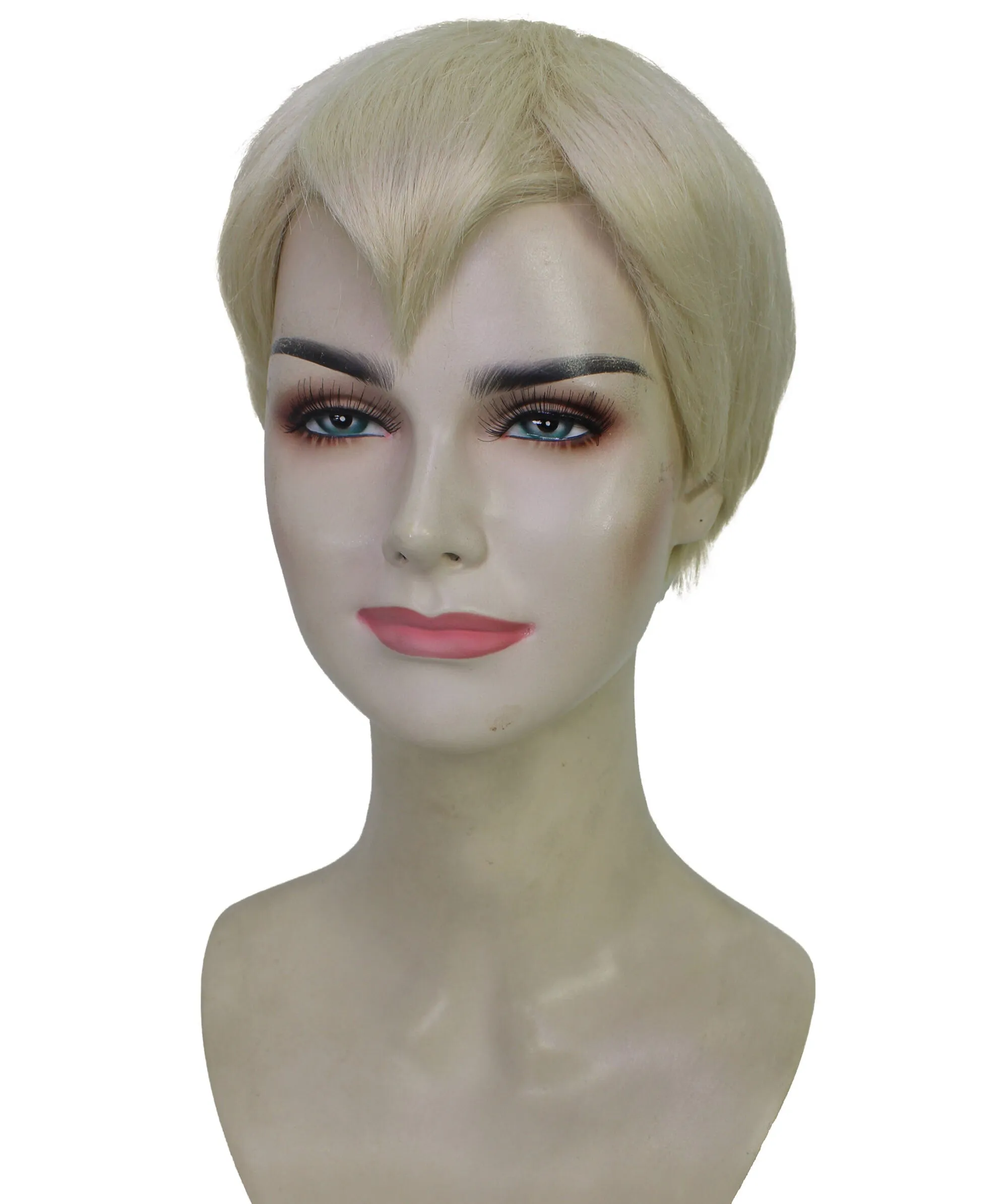 Adult Women's Video Game Movie Character Pixie Short Straight Blonde Wigs | Cosplay Wig | Flame-retardant Synthetic Fiber