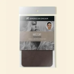 American Dream Wig Cap Twin Pack Brown