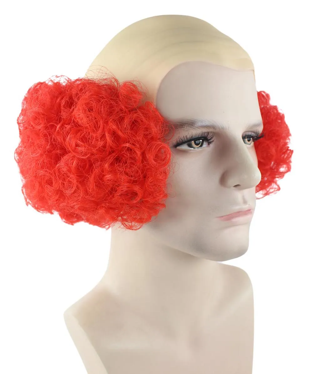Bald Curly Red Mens Clown Wig | Red Wig With Cap