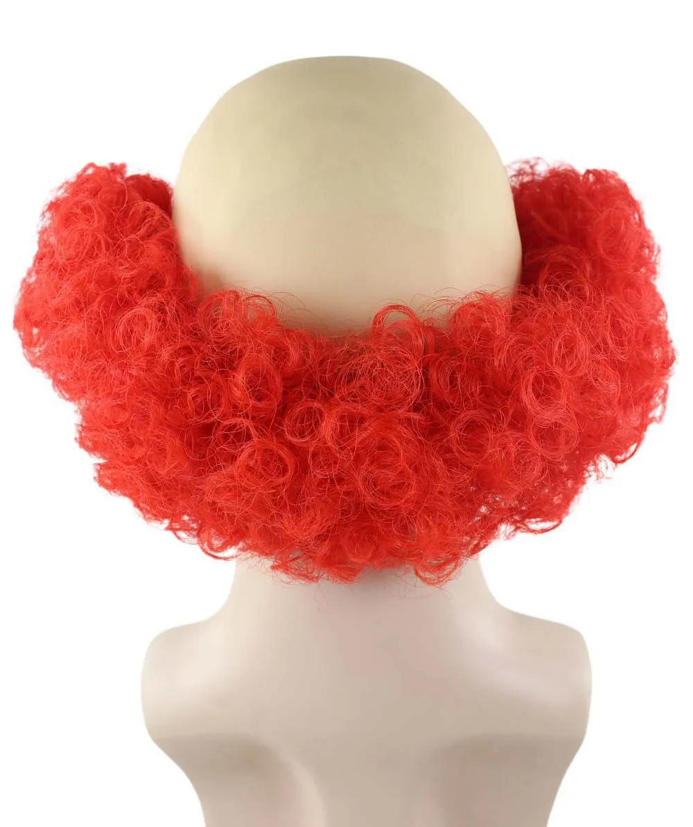 Bald Curly Red Mens Clown Wig | Red Wig With Cap