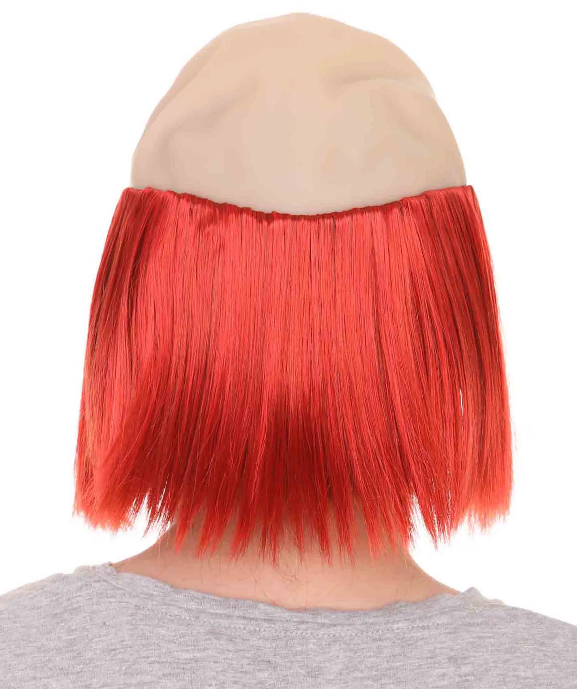 Bald Straight Mens Clown Red Wig | Wig With Bald Cap