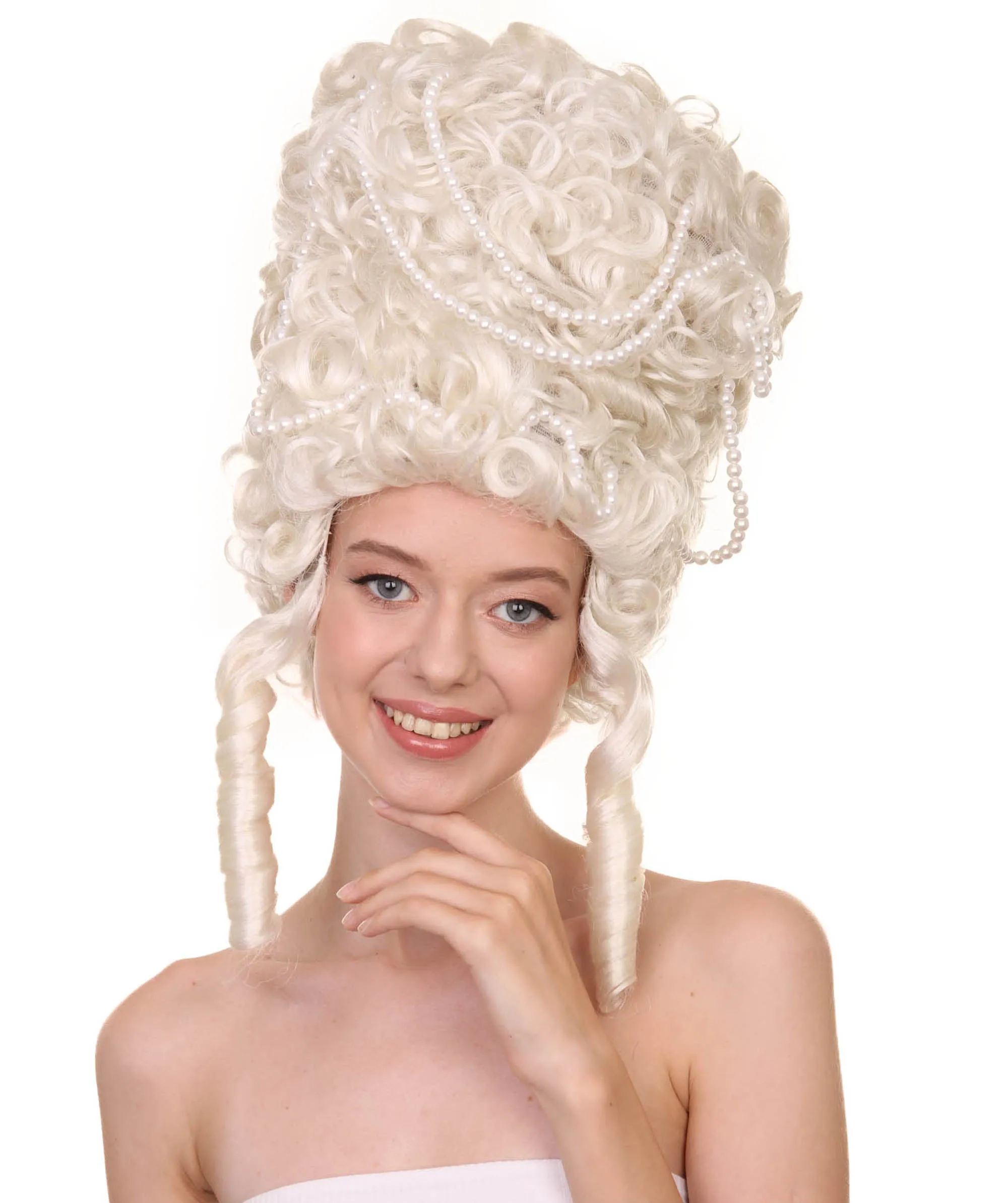 Baroque Marie Antoinette Womens Wig | Multiple Colors Historical Wigs | Premium Breathable Capless Cap | Halloween Party Online
