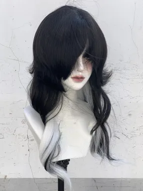 black and white gradient wig KF11173
