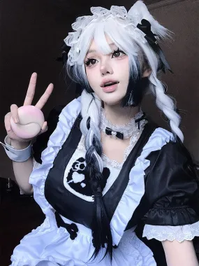 black and white gradient wig  KF11284