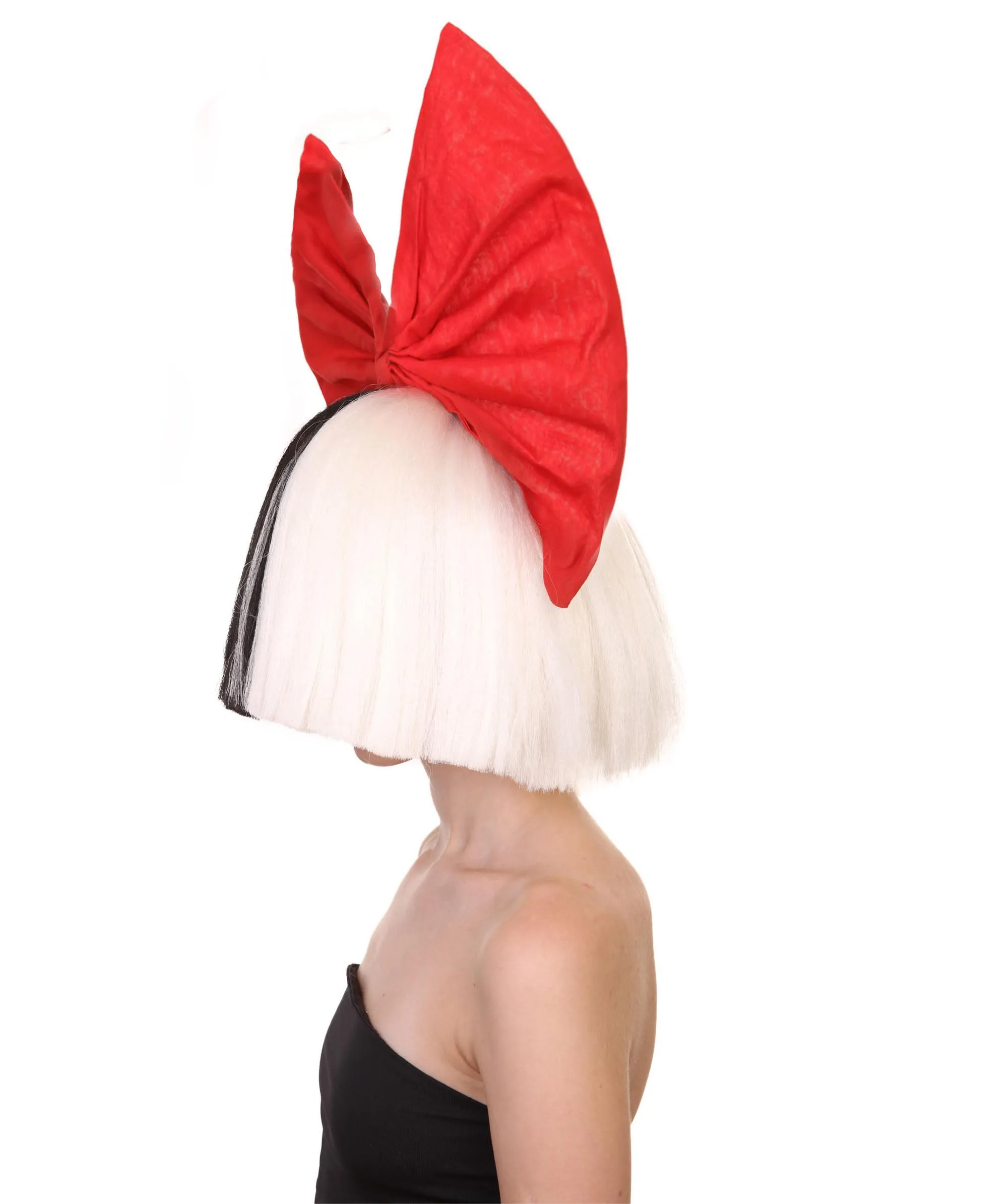 Black and White Split Dye Bob with Bangs | Multiple Color & Style Options