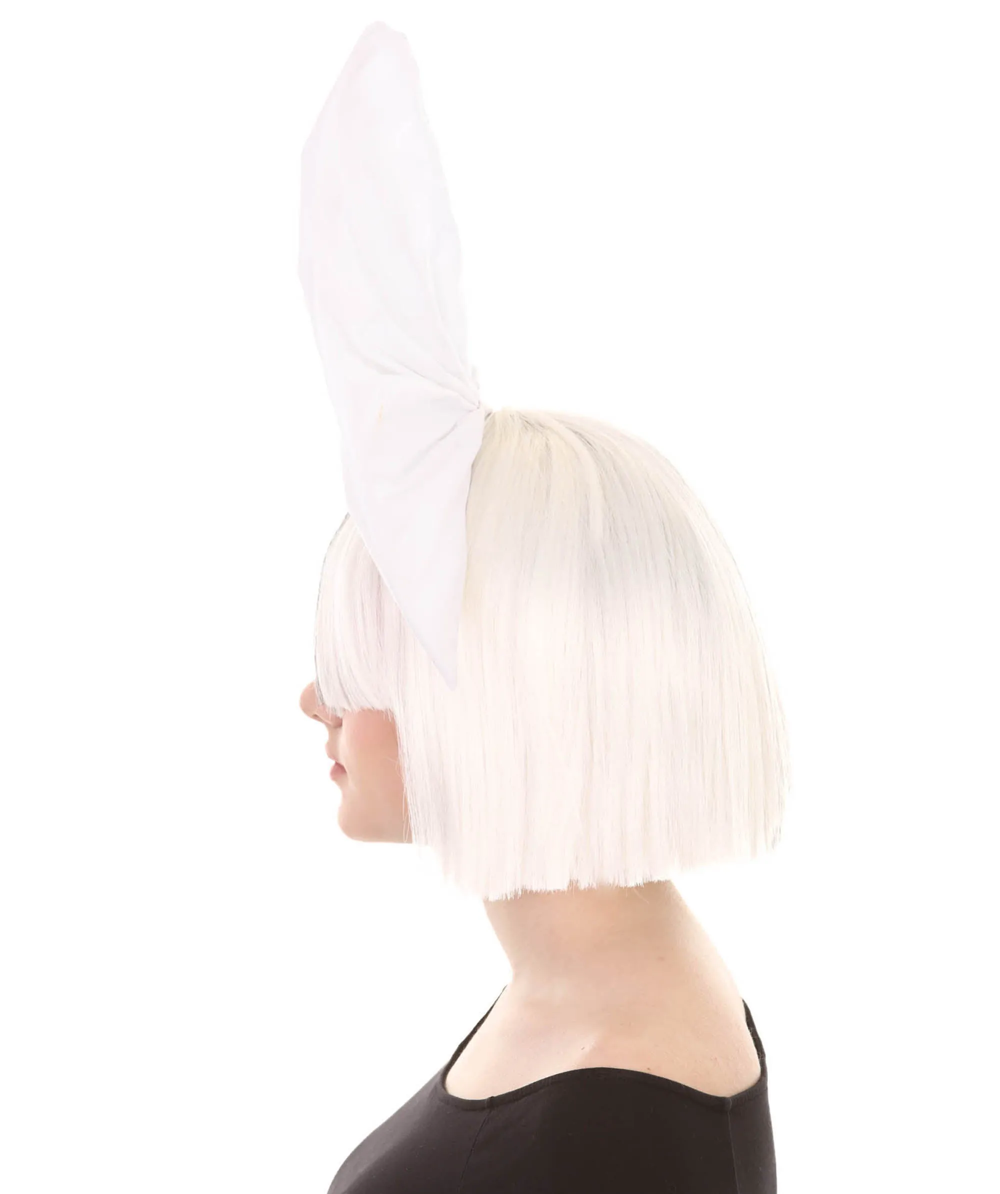Black and White Split Dye Bob with Bangs | Multiple Color & Style Options
