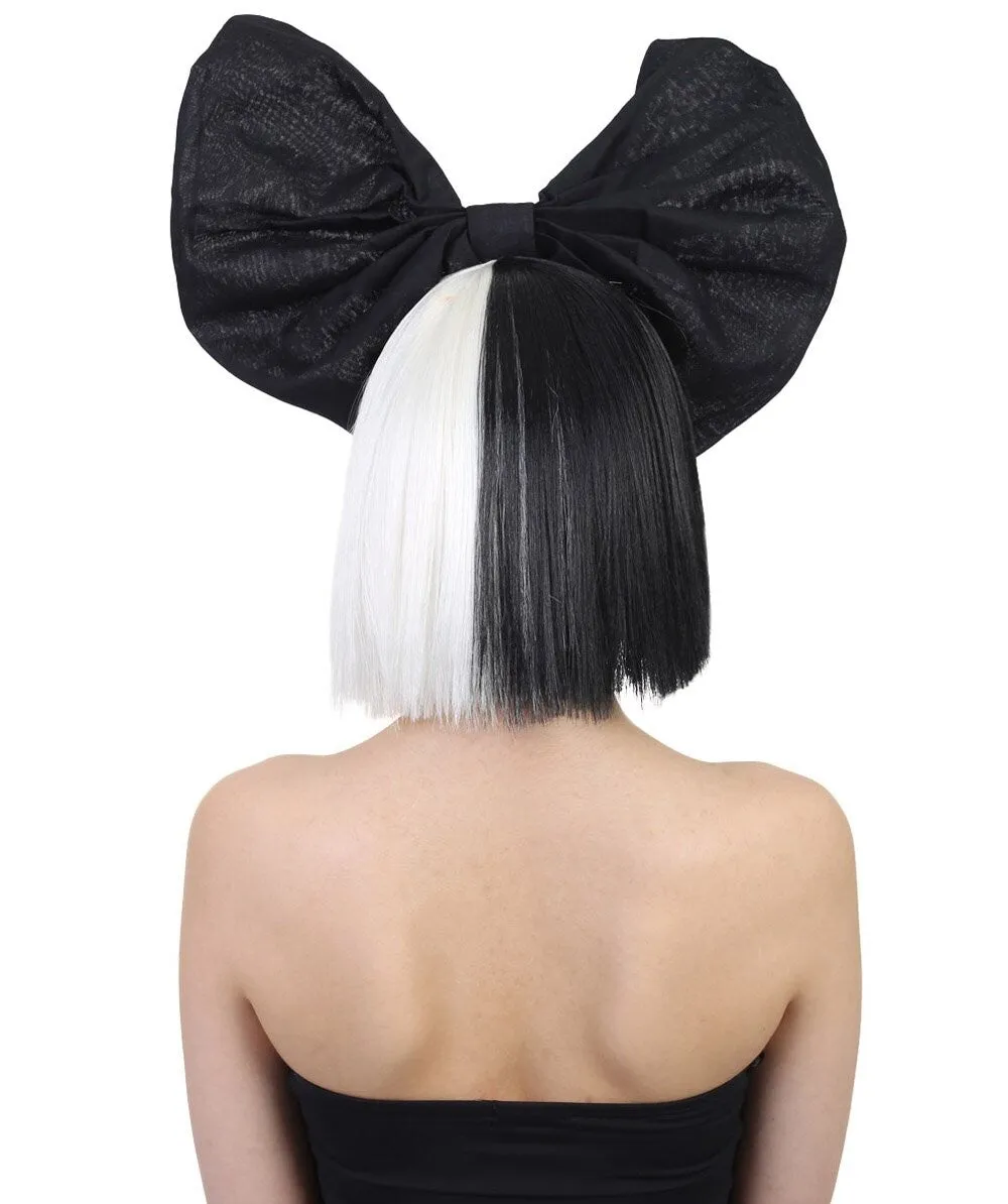 Black and White Split Dye Bob with Bangs | Multiple Color & Style Options