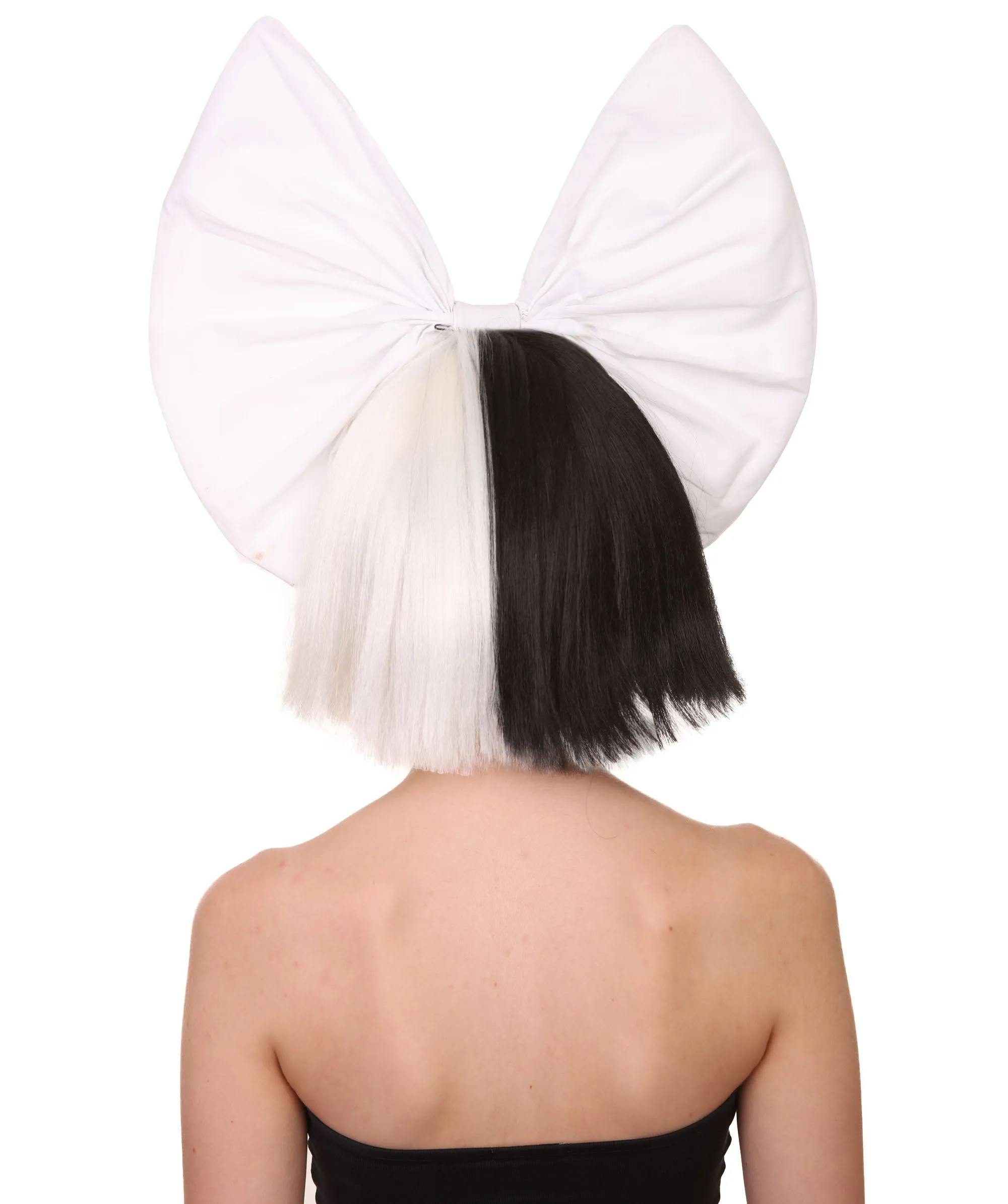 Black and White Split Dye Bob with Bangs | Multiple Color & Style Options