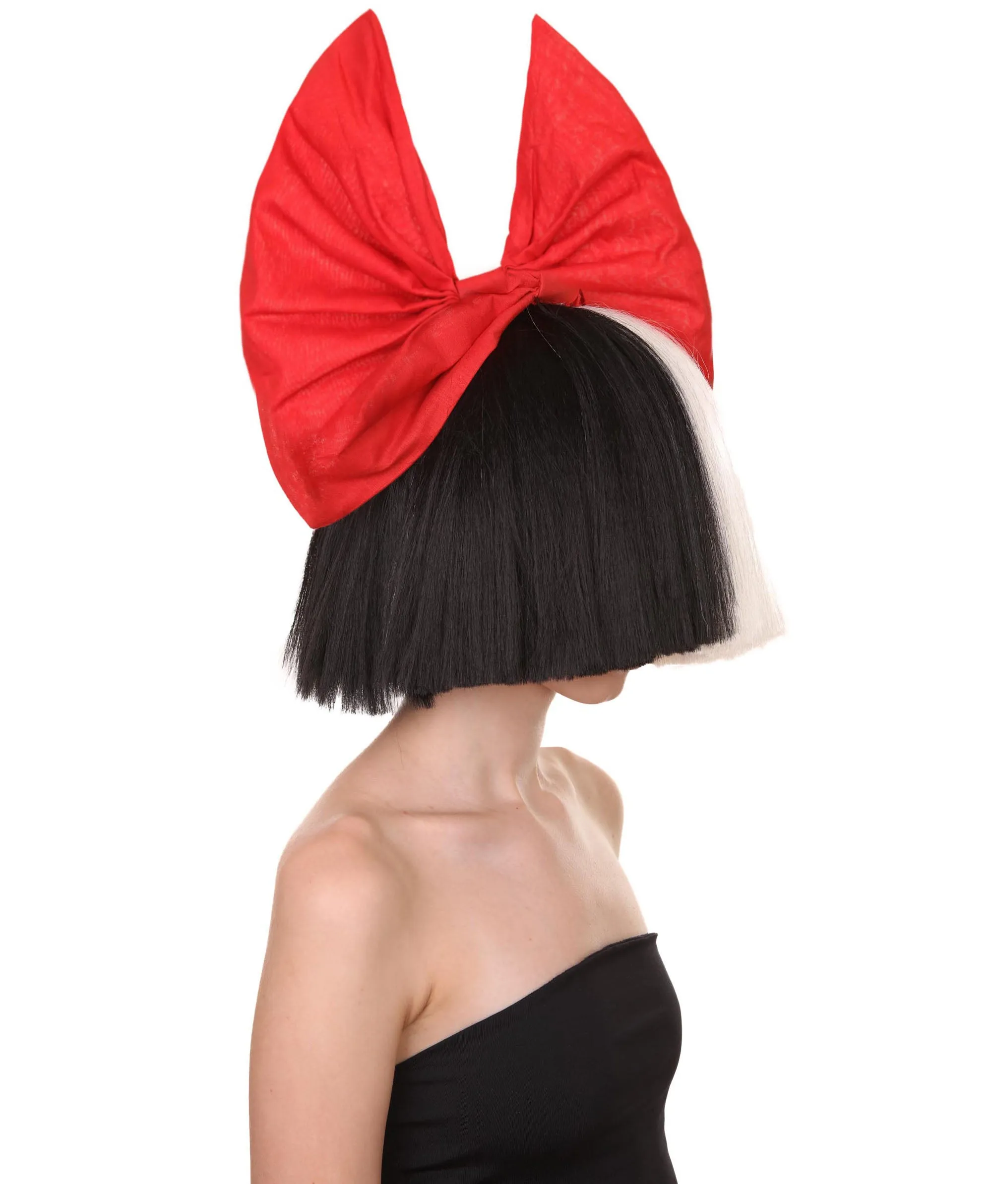 Black and White Split Dye Bob with Bangs | Multiple Color & Style Options