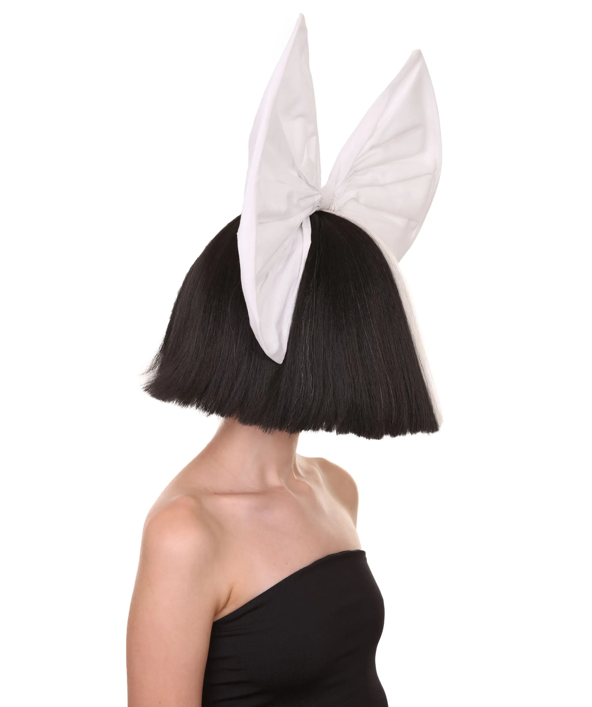 Black and White Split Dye Bob with Bangs | Multiple Color & Style Options