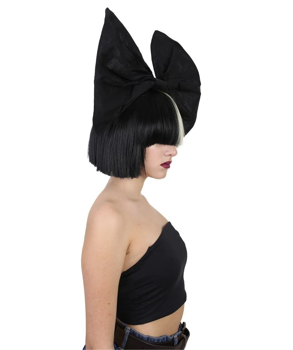 Black and White Split Dye Bob with Bangs | Multiple Color & Style Options