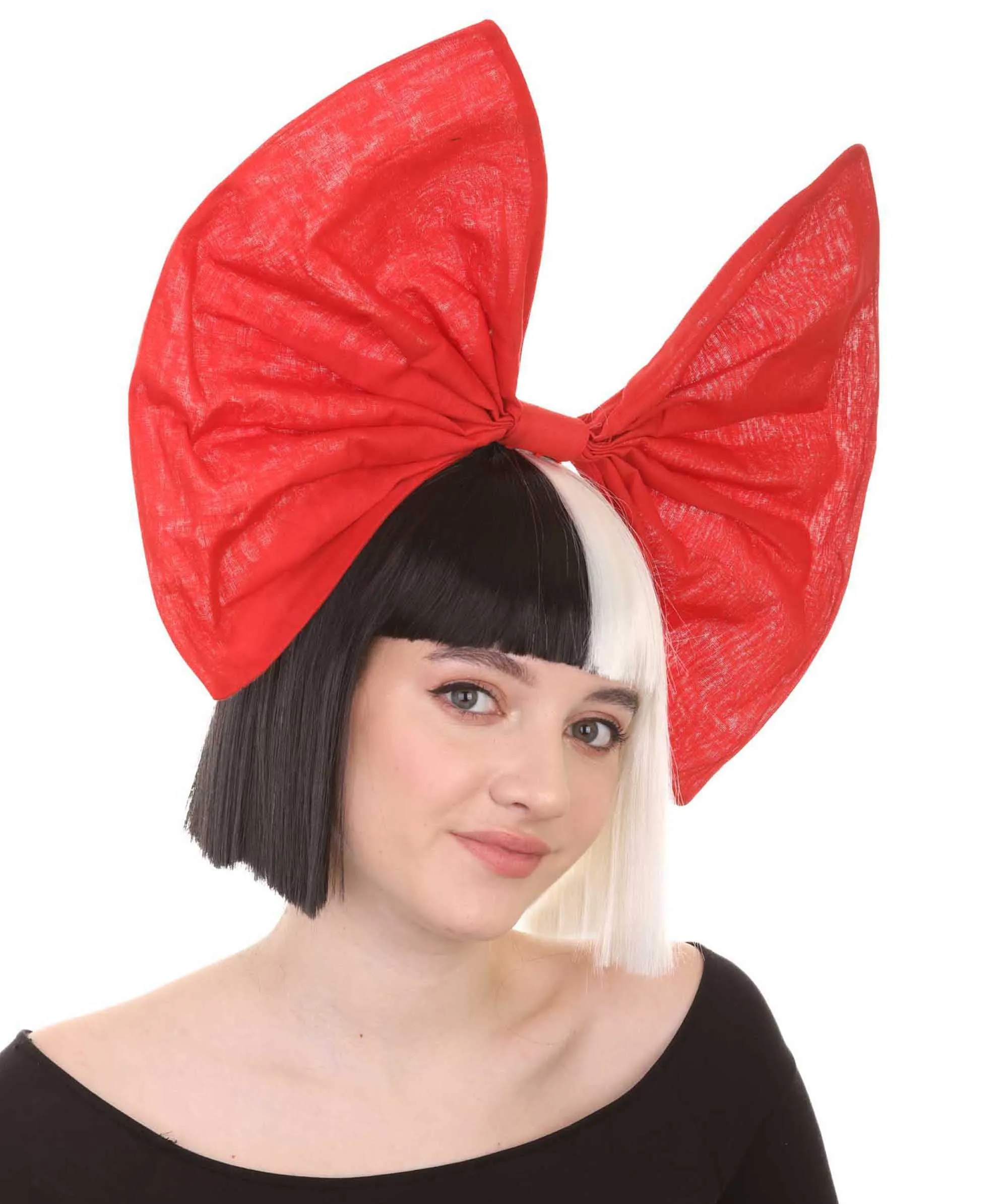 Black and White Split Dye Bob with Bangs | Multiple Color & Style Options
