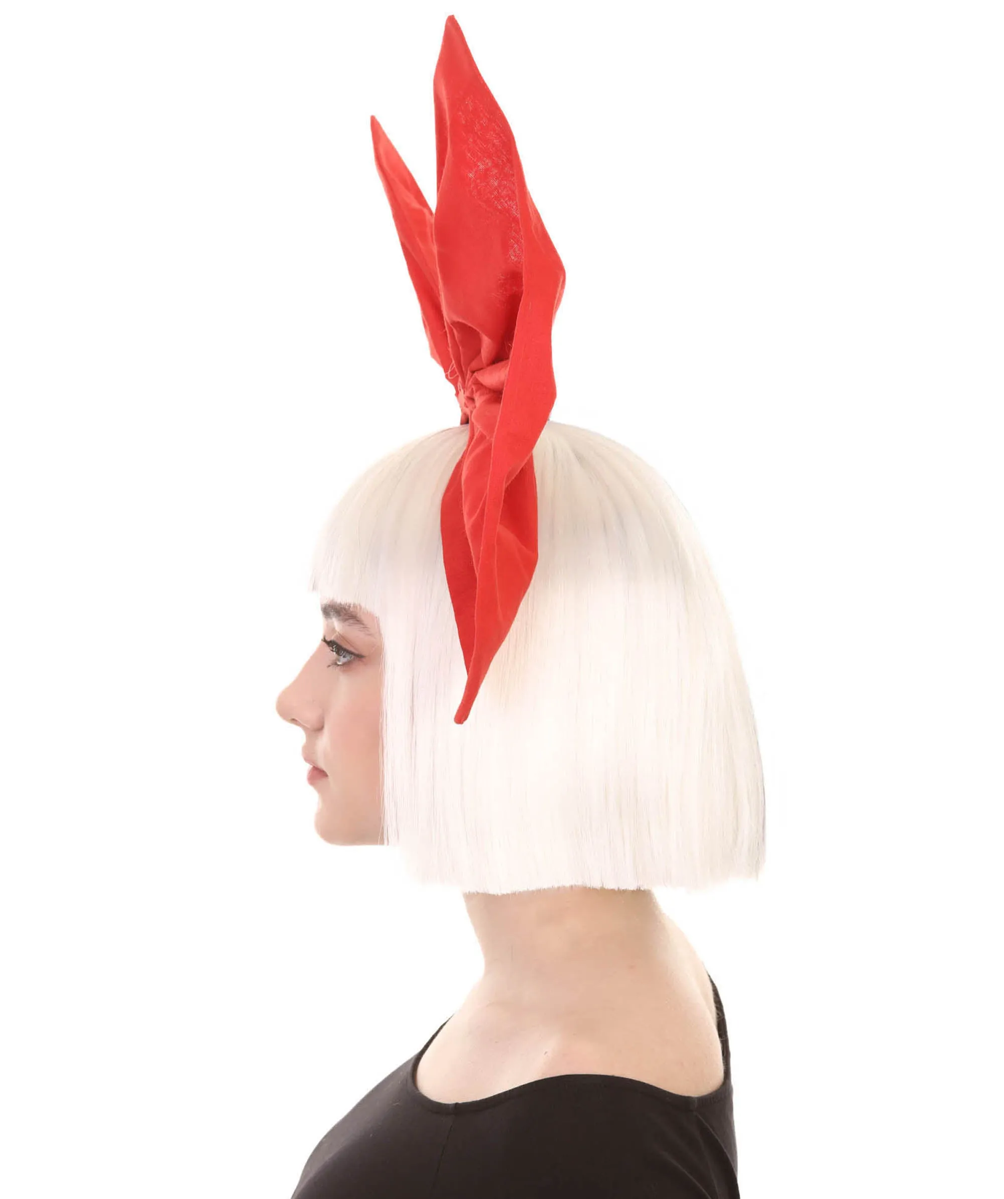 Black and White Split Dye Bob with Bangs | Multiple Color & Style Options