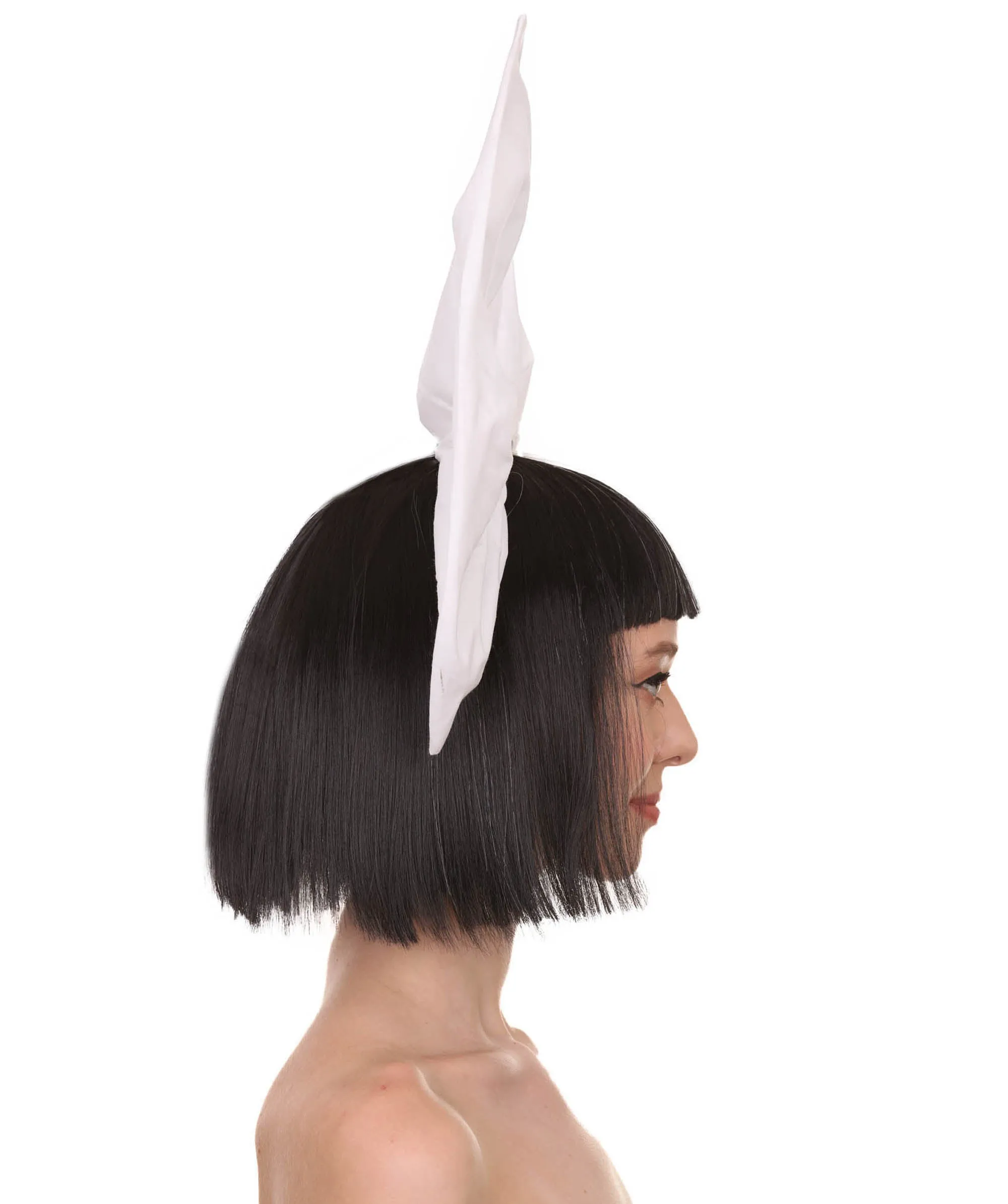 Black and White Split Dye Bob with Bangs | Multiple Color & Style Options