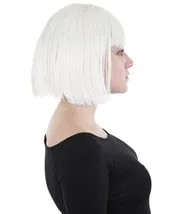 Black and White Split Dye Bob with Bangs | Multiple Color & Style Options