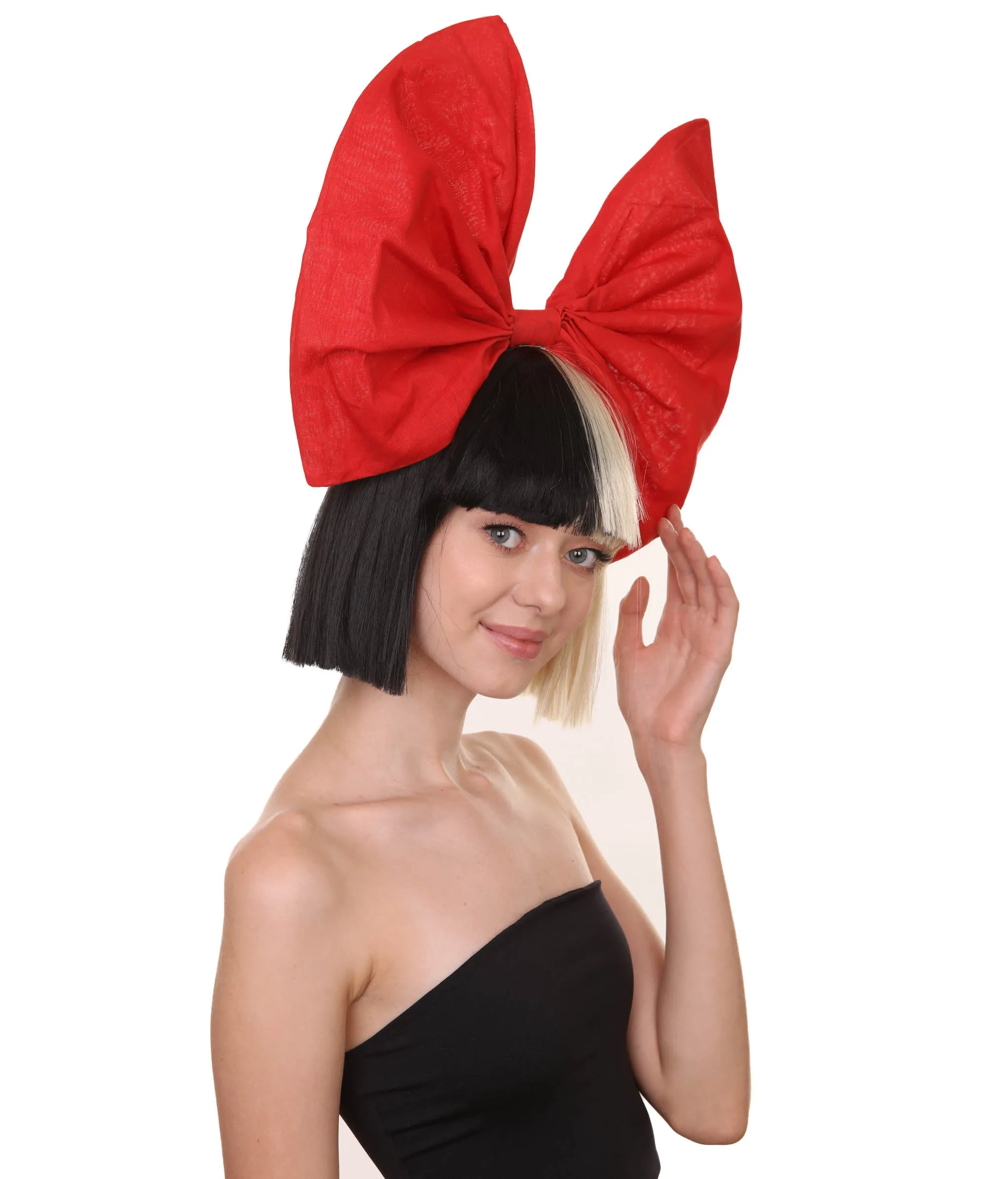 Black and White Split Dye Bob with Bangs | Multiple Color & Style Options