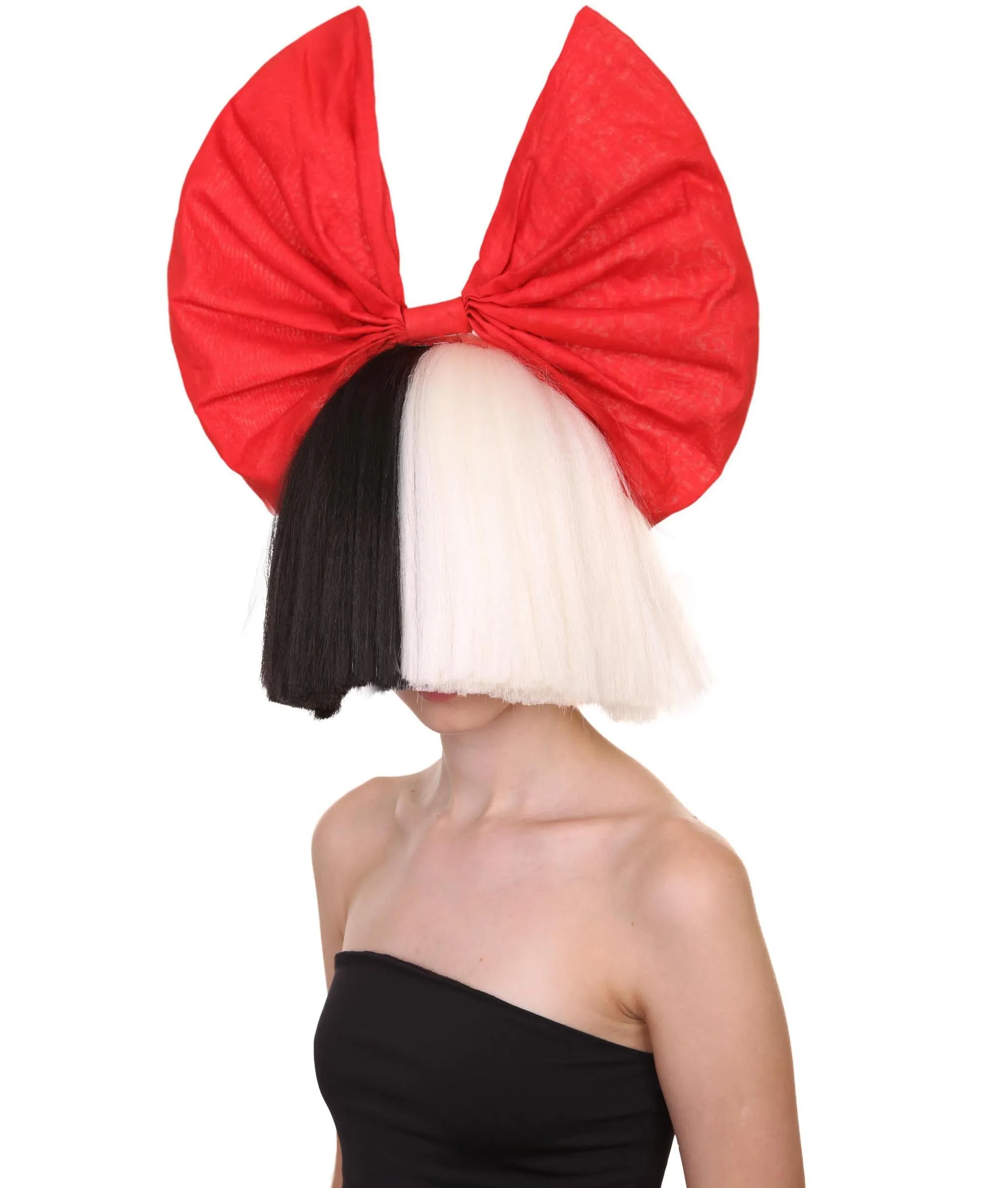 Black and White Split Dye Bob with Bangs | Multiple Color & Style Options