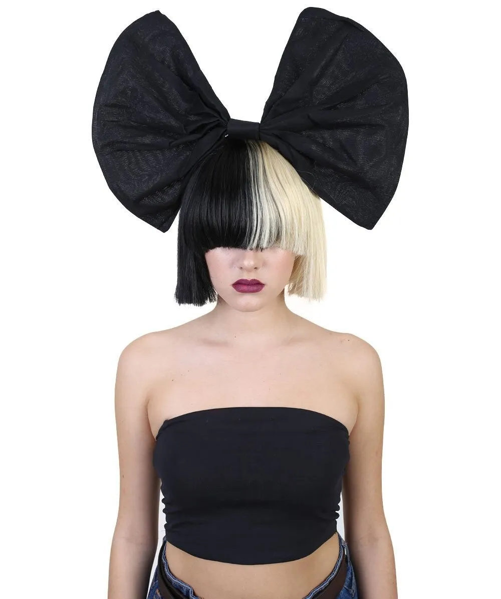 Black and White Split Dye Bob with Bangs | Multiple Color & Style Options