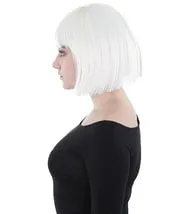 Black and White Split Dye Bob with Bangs | Multiple Color & Style Options
