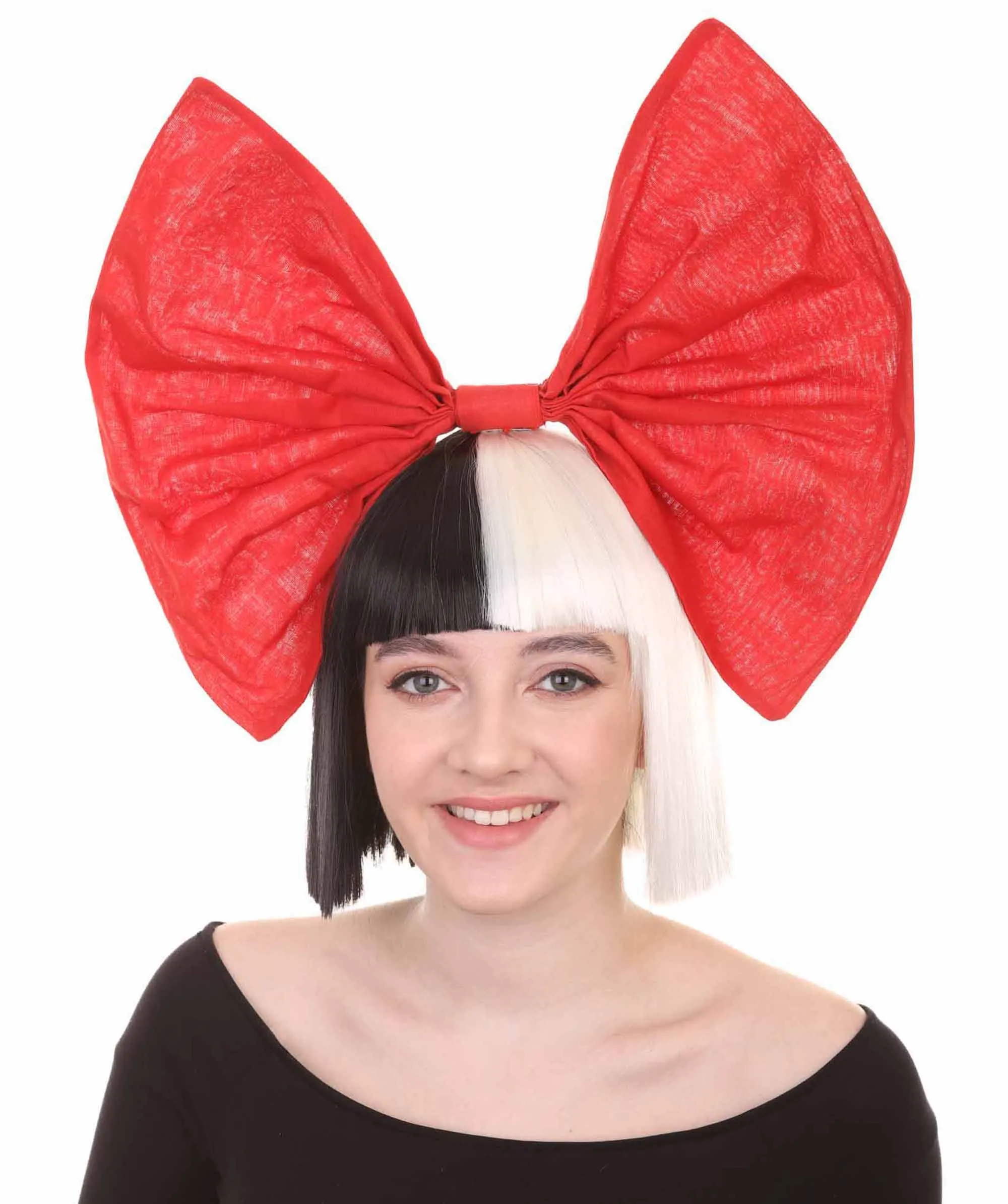 Black and White Split Dye Bob with Bangs | Multiple Color & Style Options