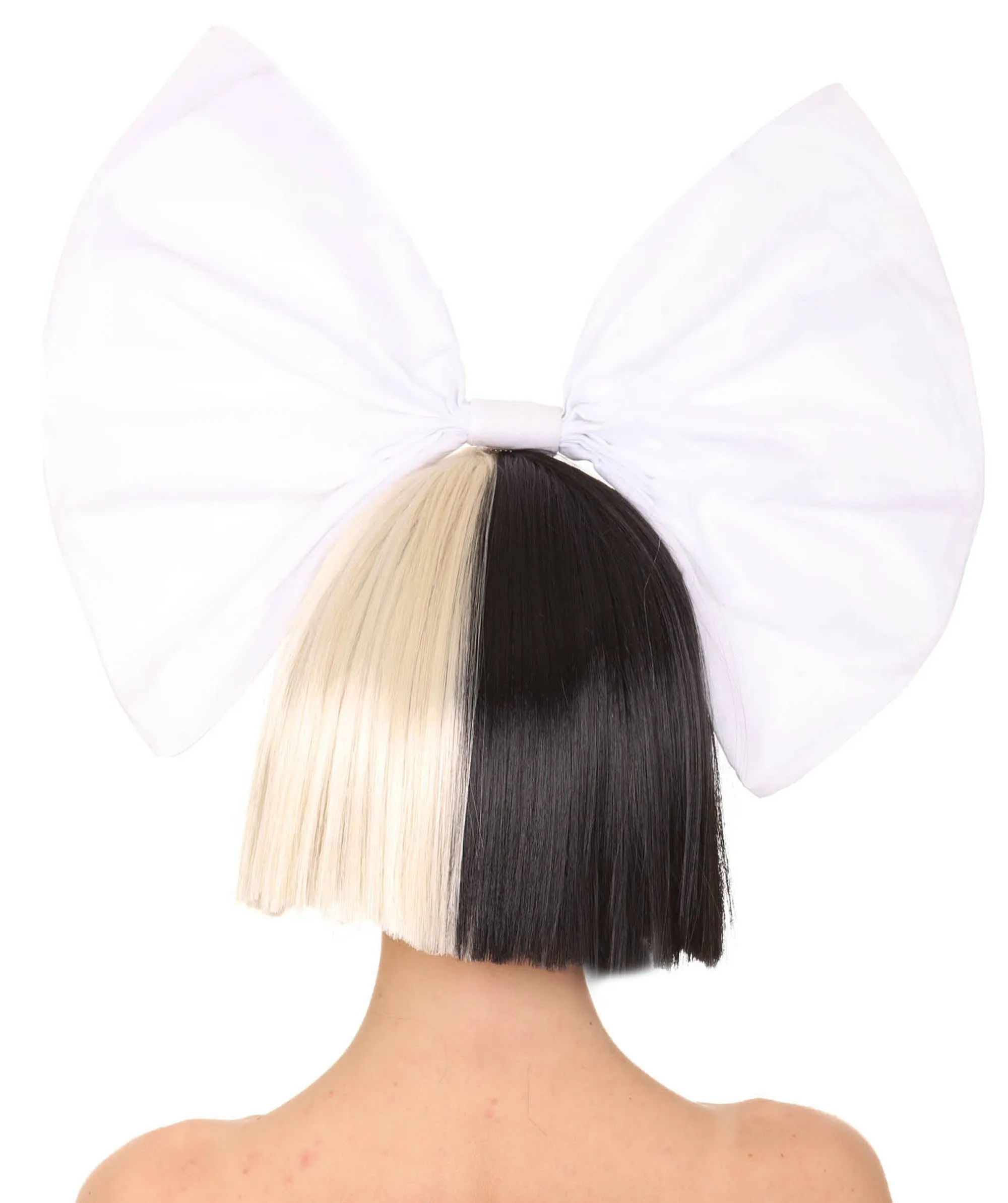 Black and White Split Dye Bob with Bangs | Multiple Color & Style Options