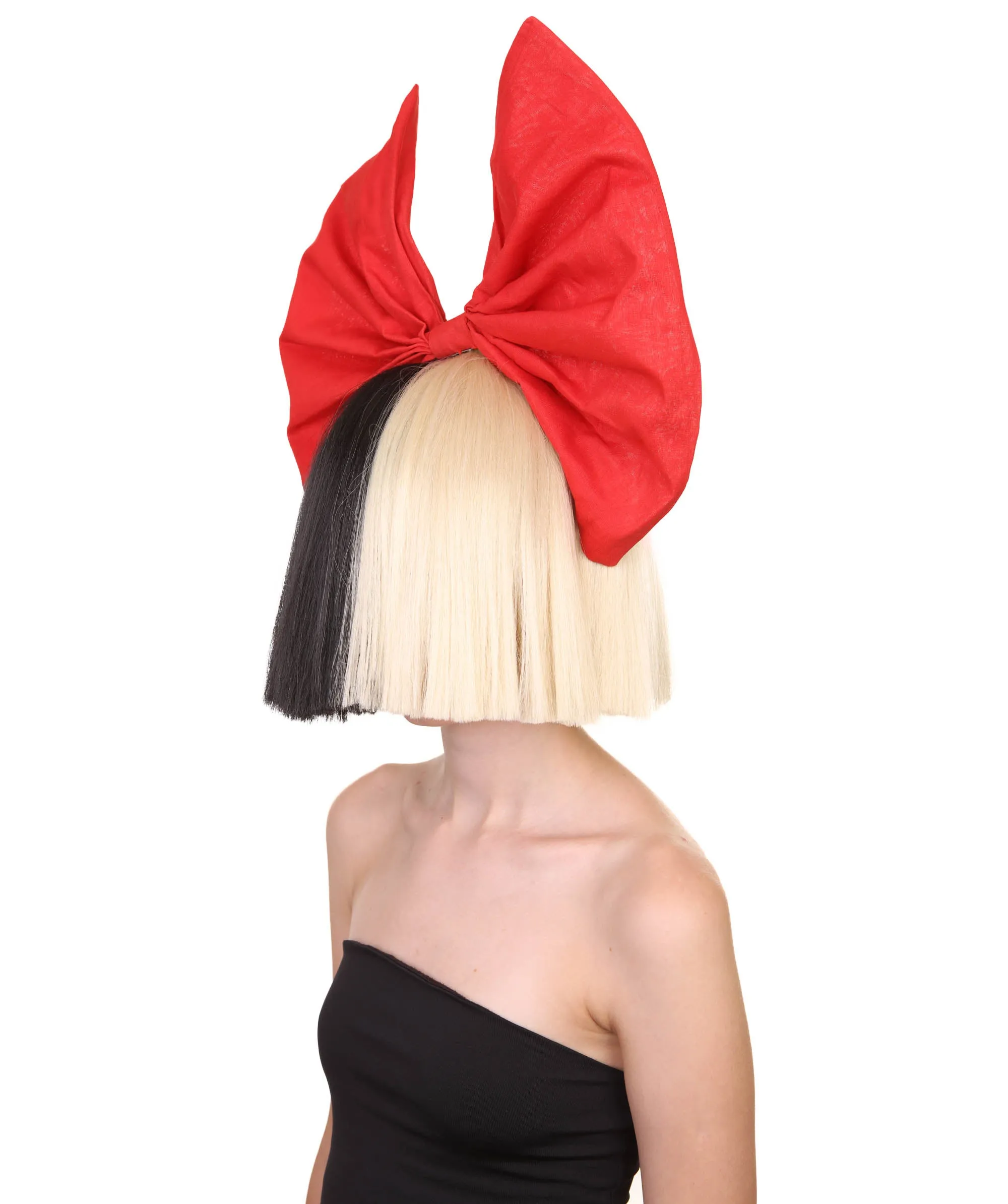 Black and White Split Dye Bob with Bangs | Multiple Color & Style Options