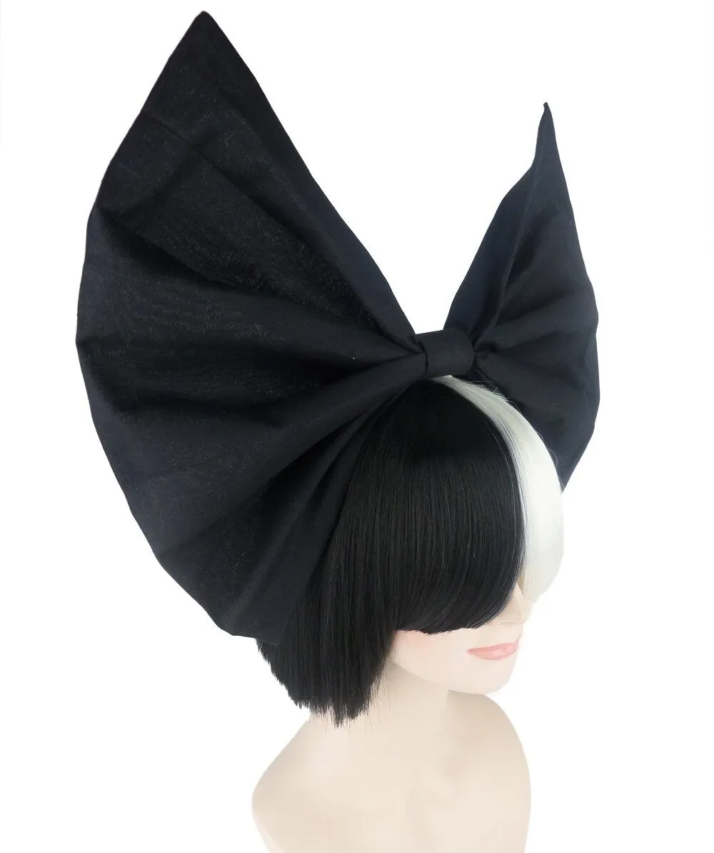 Black and White Split Dye Bob with Bangs | Multiple Color & Style Options