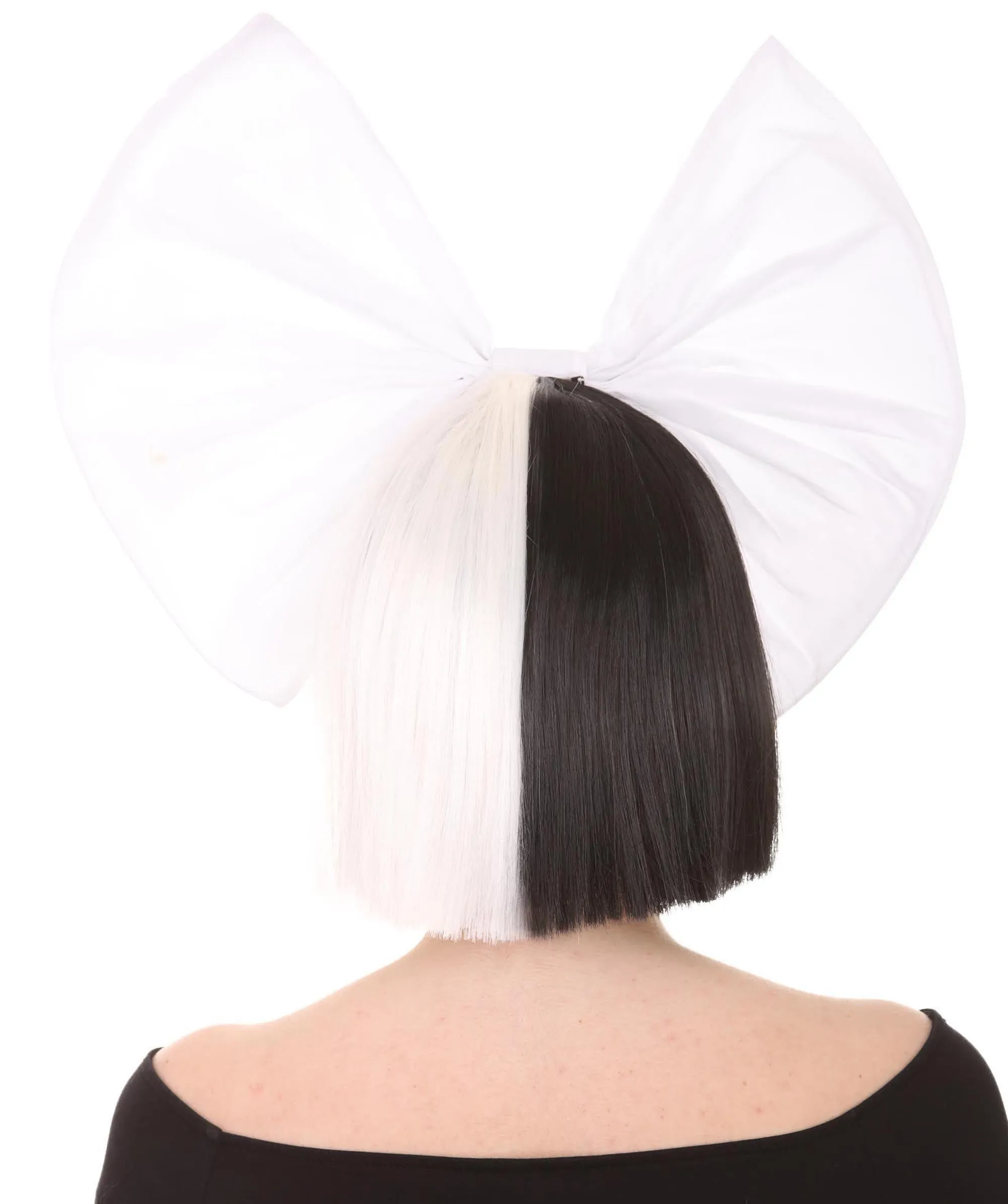 Black and White Split Dye Bob with Bangs | Multiple Color & Style Options