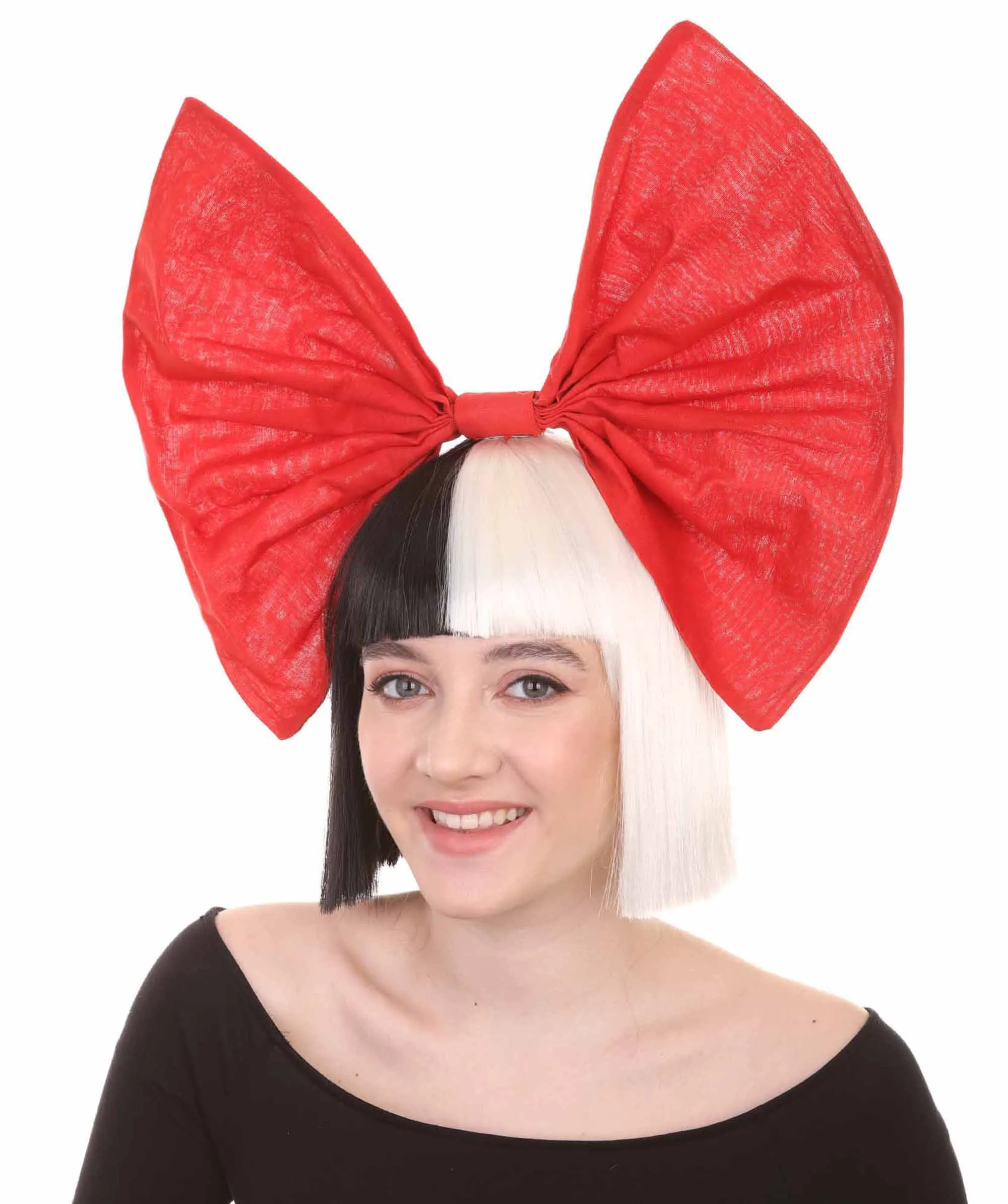 Black and White Split Dye Bob with Bangs | Multiple Color & Style Options