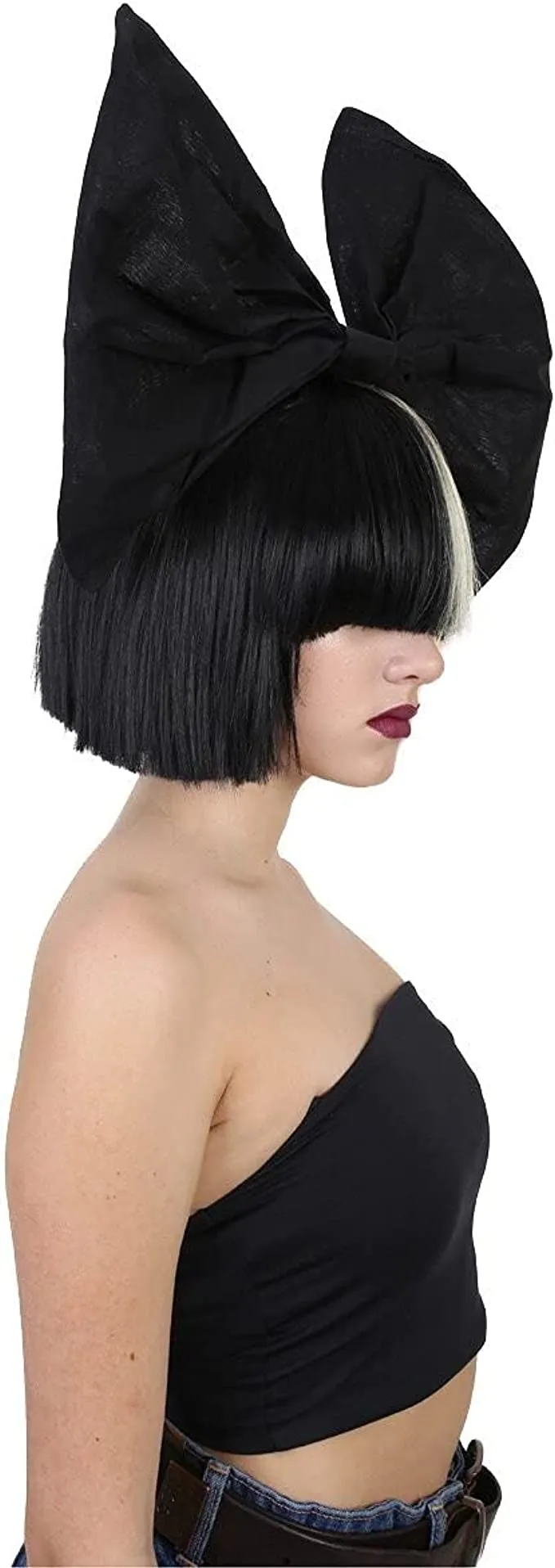 Black and White Split Dye Bob with Bangs | Multiple Color & Style Options