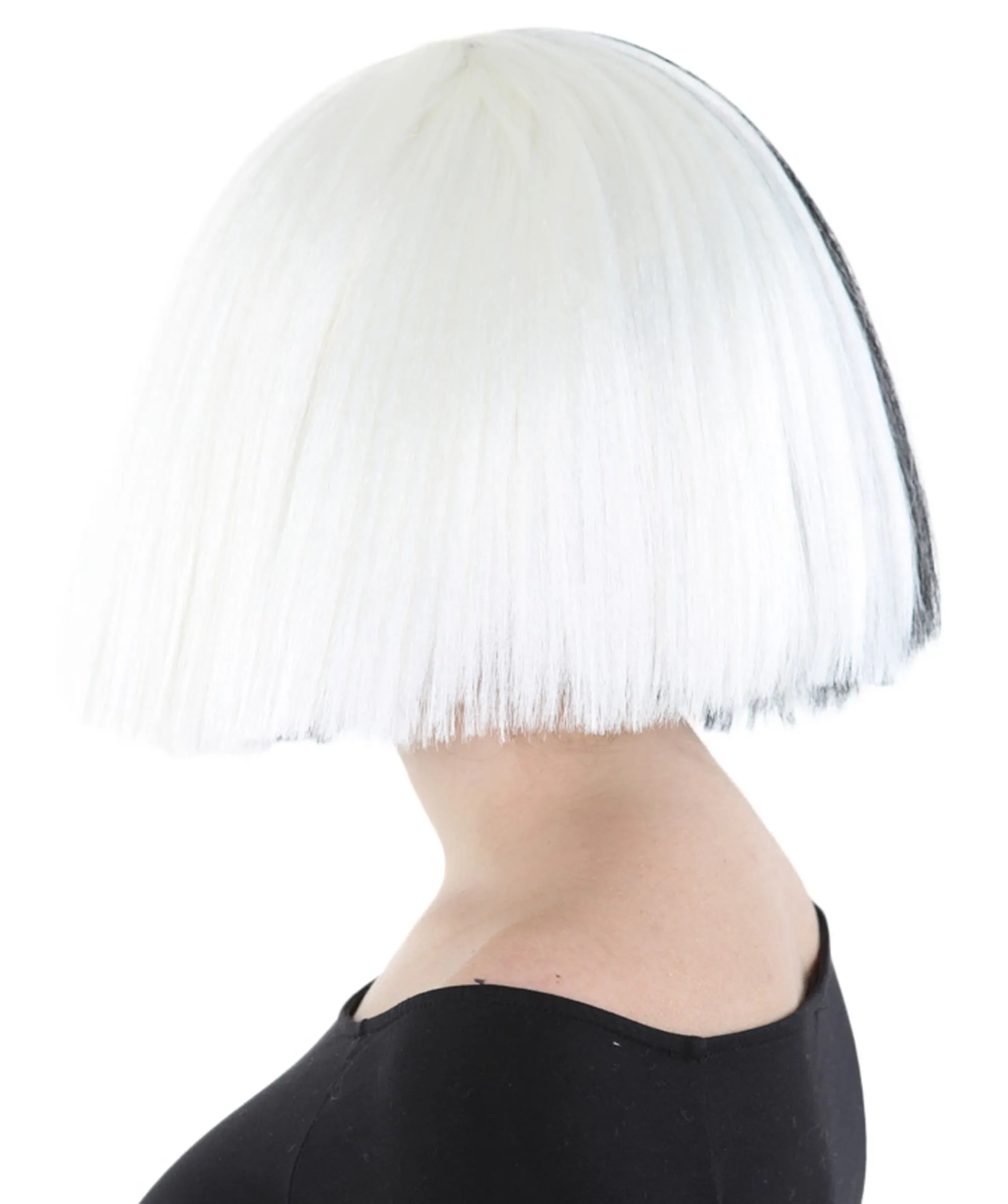 Black and White Split Dye Bob with Bangs | Multiple Color & Style Options