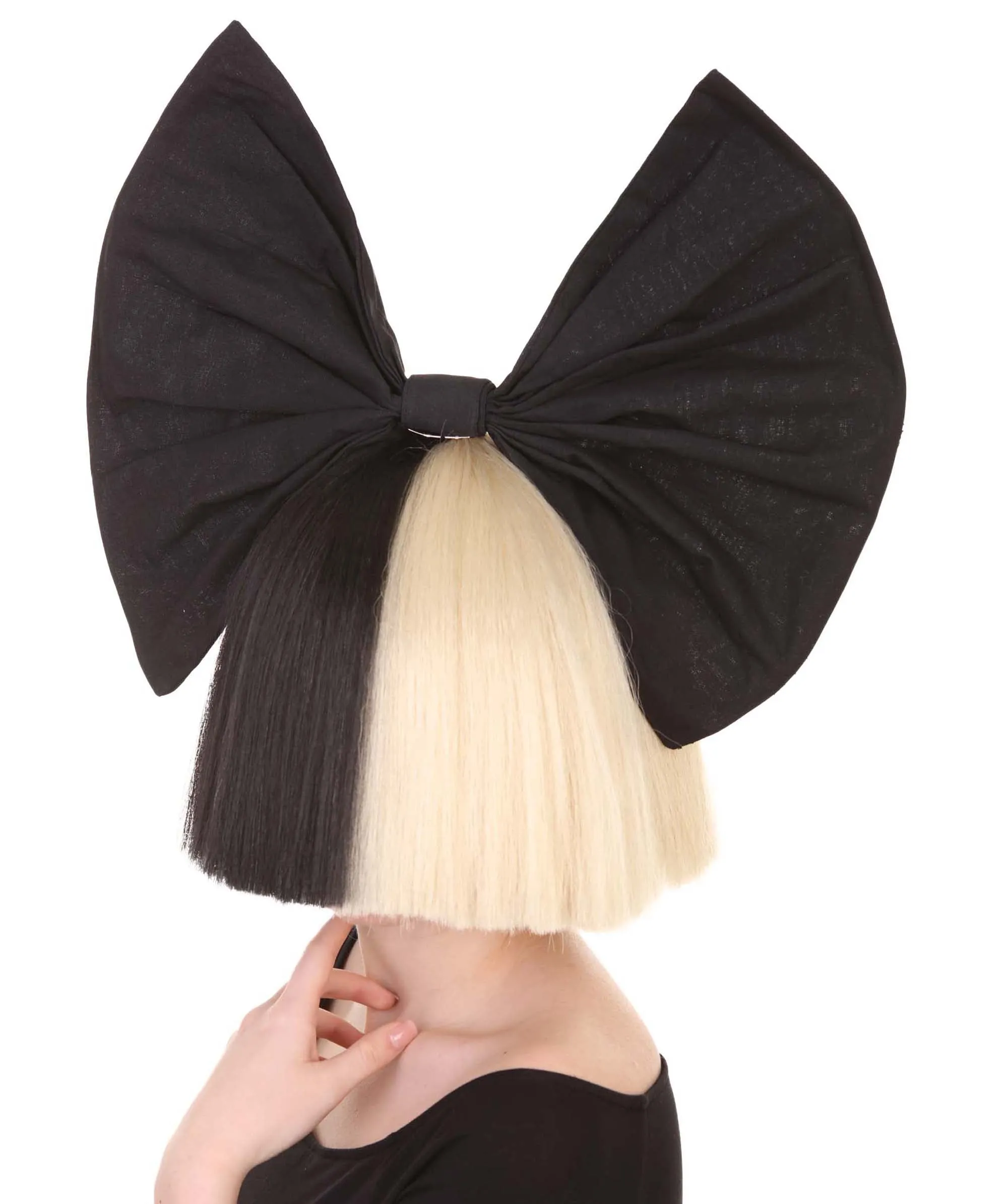 Black and White Split Dye Bob with Bangs | Multiple Color & Style Options