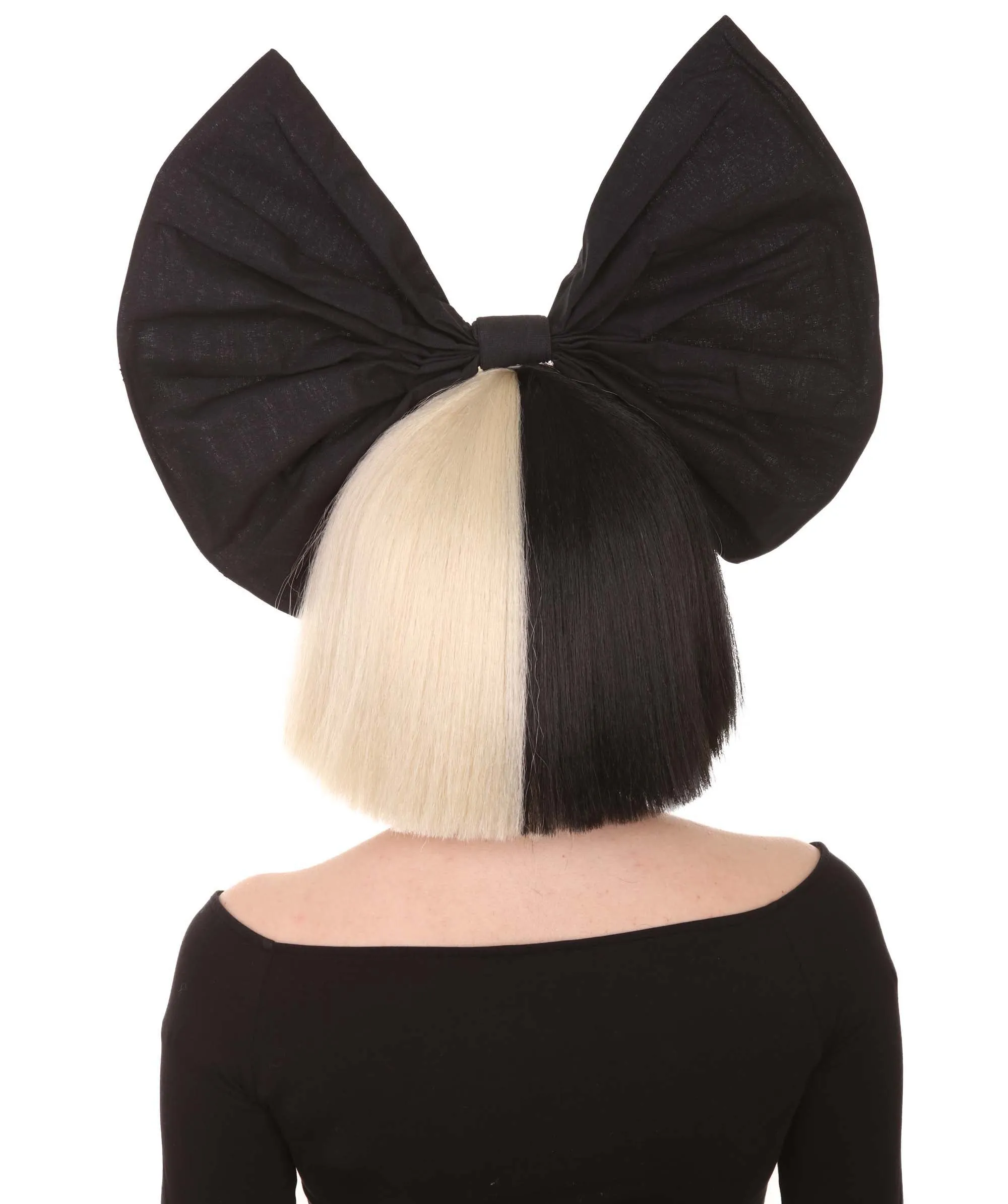 Black and White Split Dye Bob with Bangs | Multiple Color & Style Options