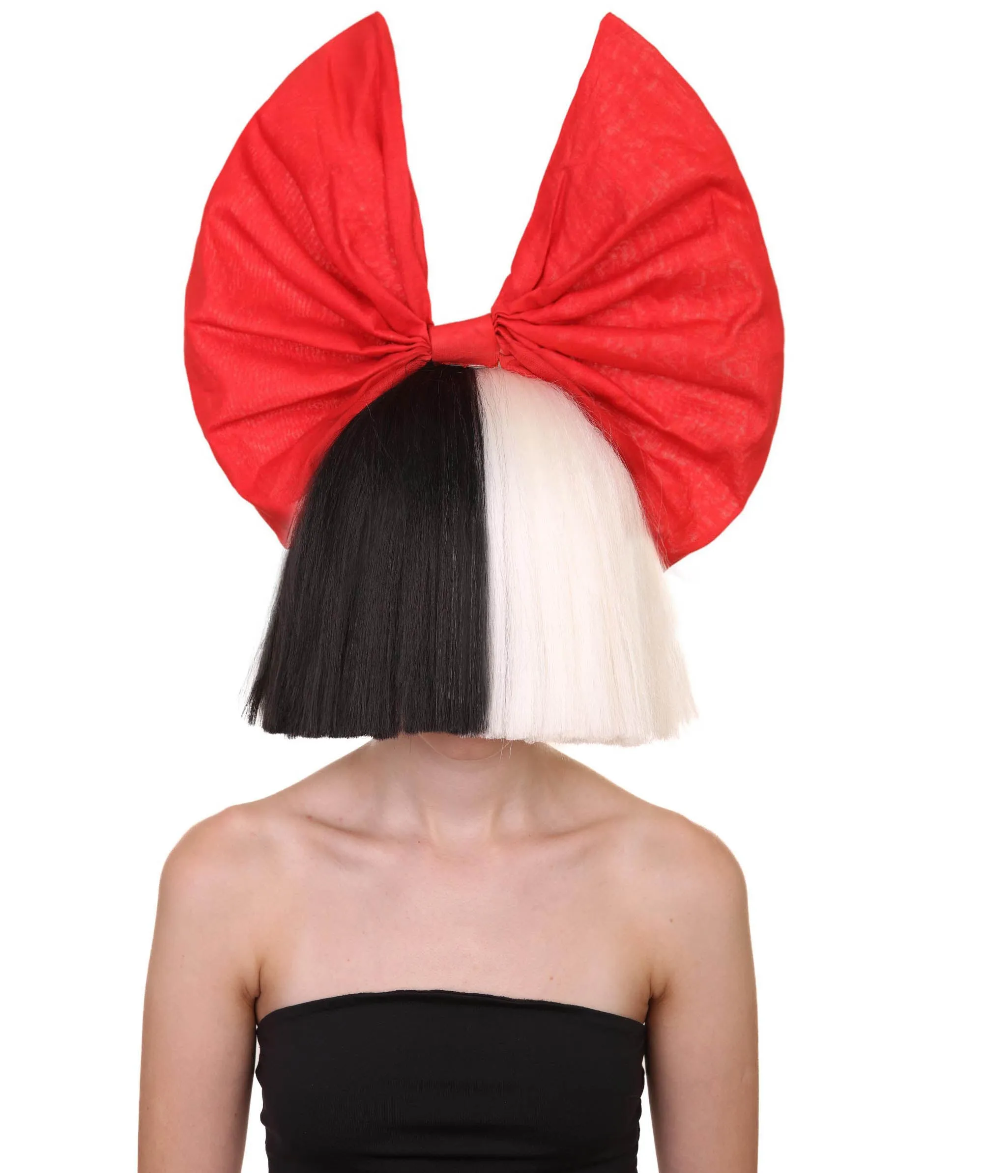 Black and White Split Dye Bob with Bangs | Multiple Color & Style Options
