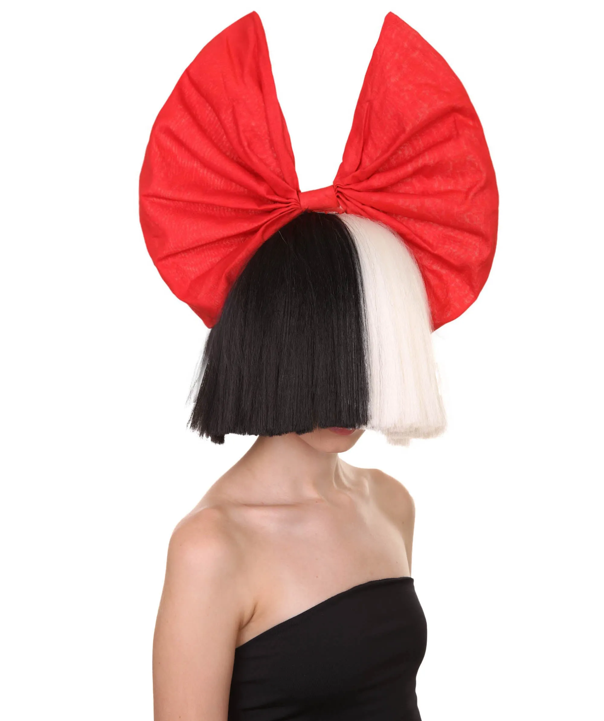 Black and White Split Dye Bob with Bangs | Multiple Color & Style Options