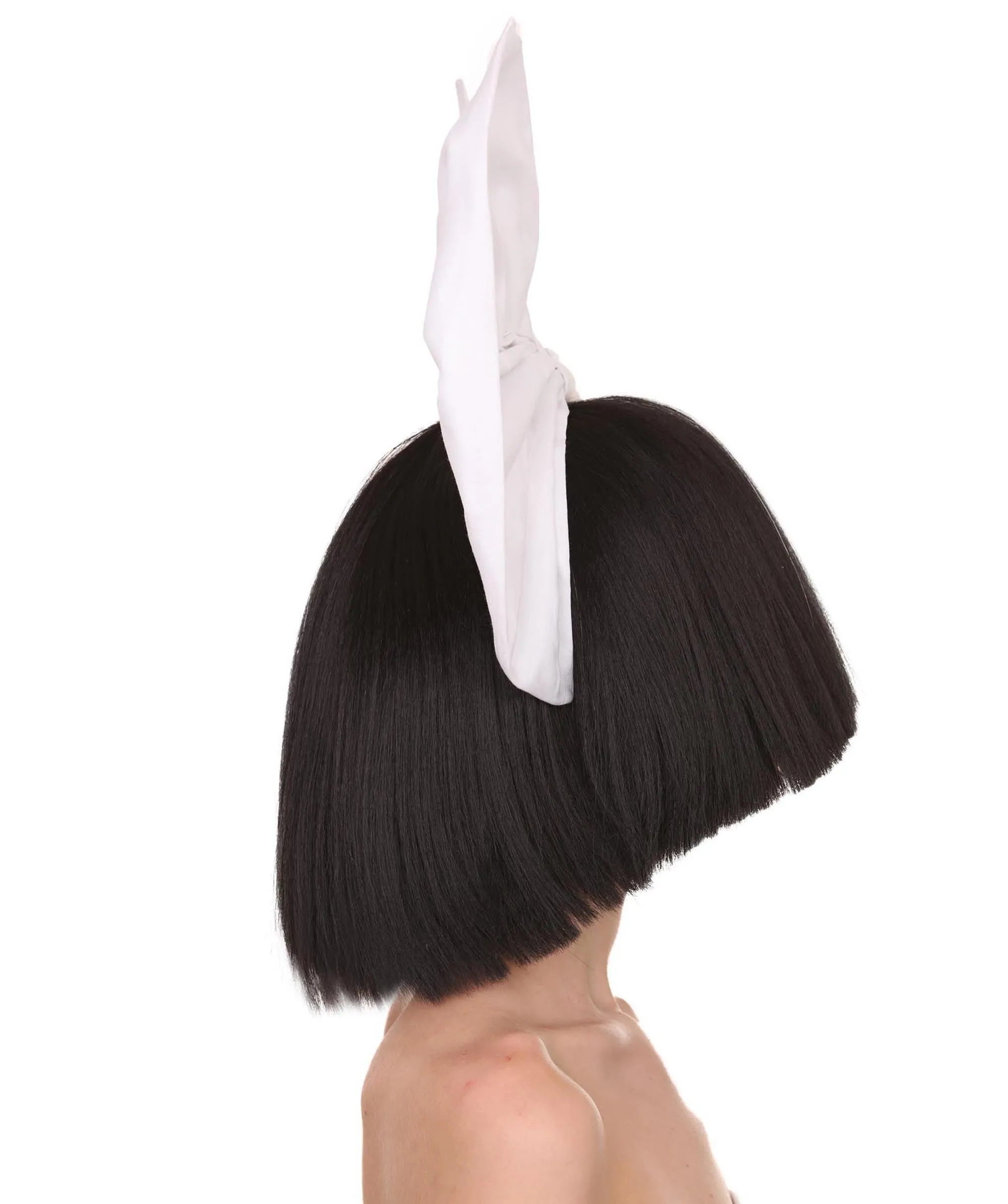 Black and White Split Dye Bob with Bangs | Multiple Color & Style Options