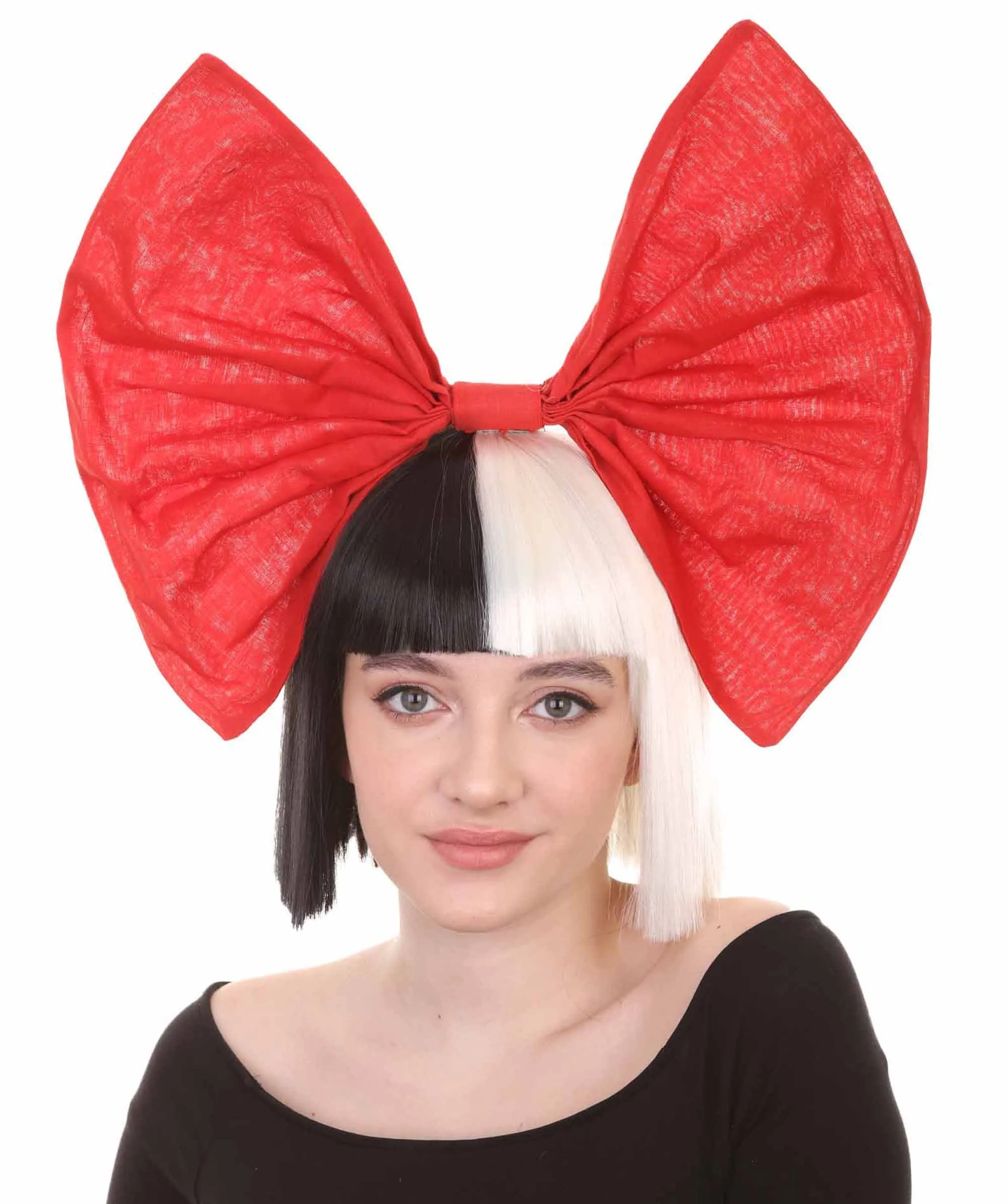 Black and White Split Dye Bob with Bangs | Multiple Color & Style Options