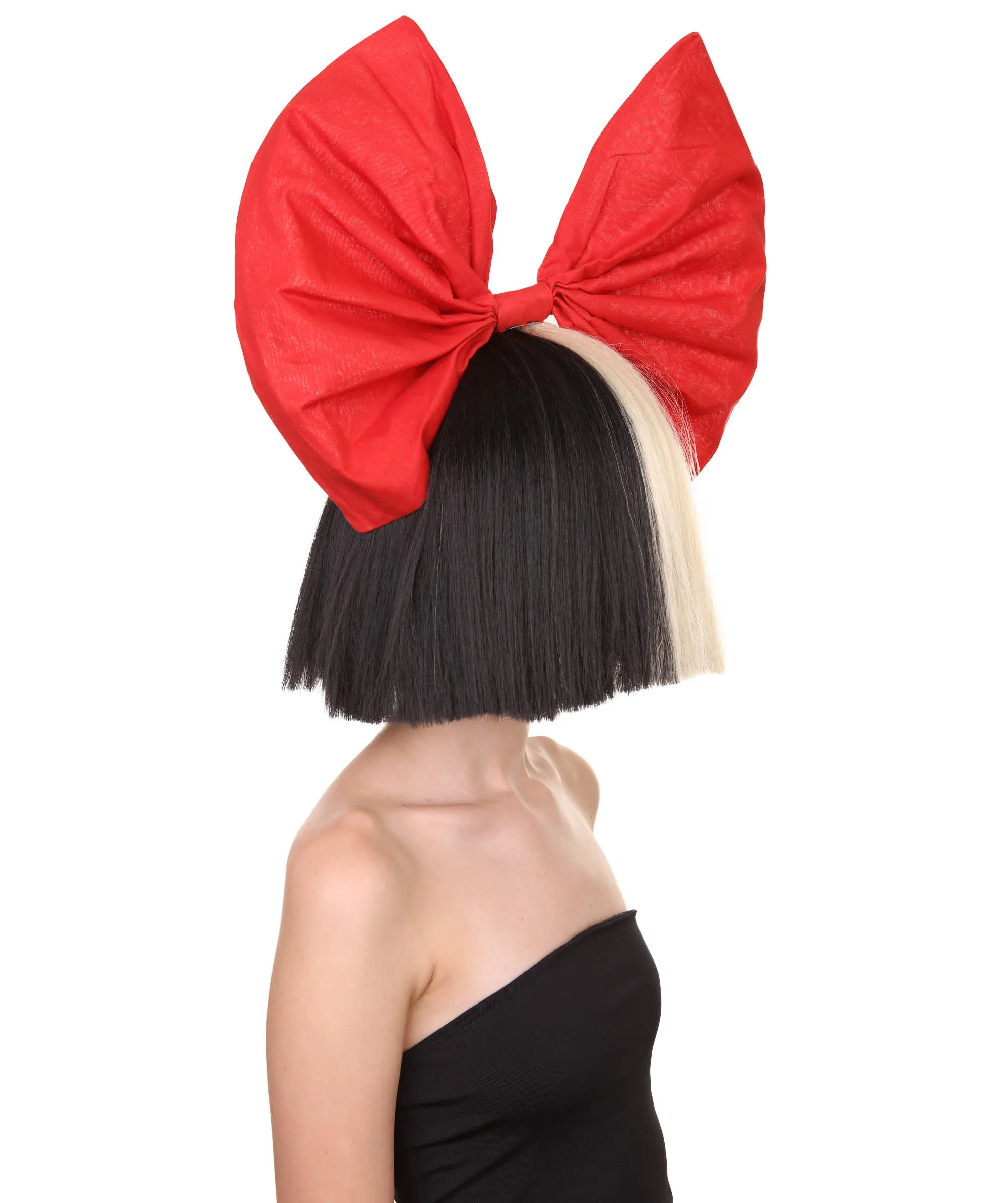 Black and White Split Dye Bob with Bangs | Multiple Color & Style Options