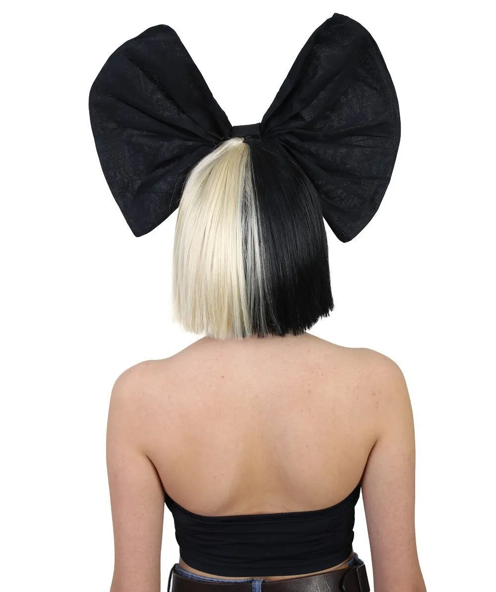 Black and White Split Dye Bob with Bangs | Multiple Color & Style Options