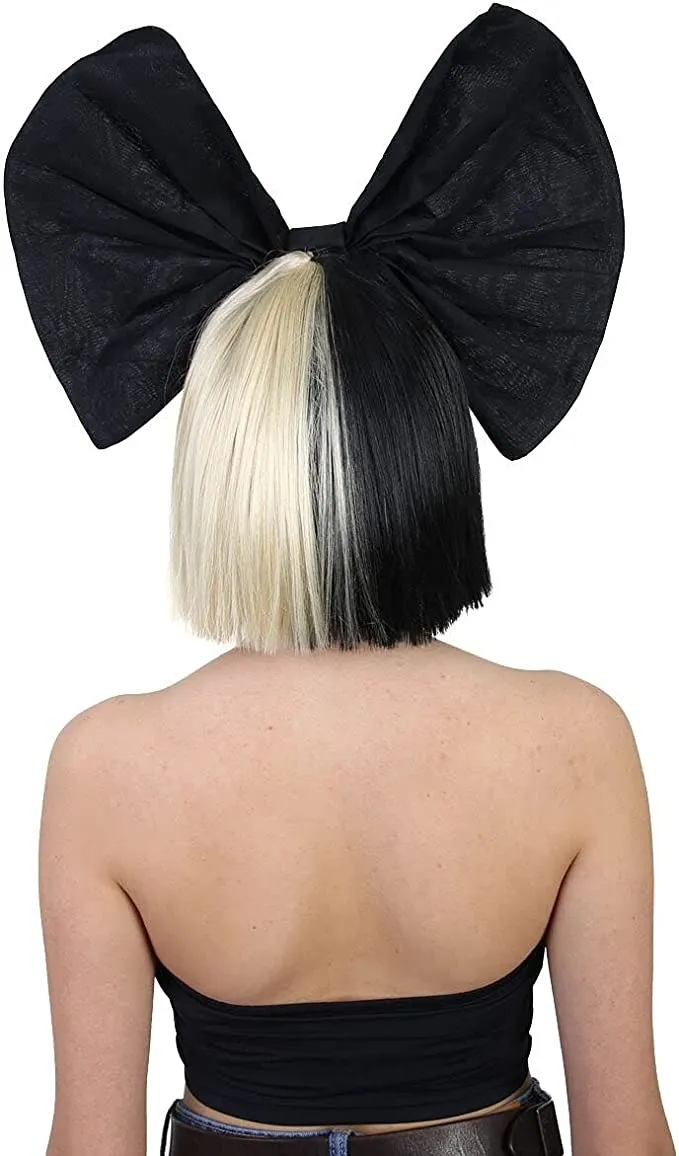 Black and White Split Dye Bob with Bangs | Multiple Color & Style Options