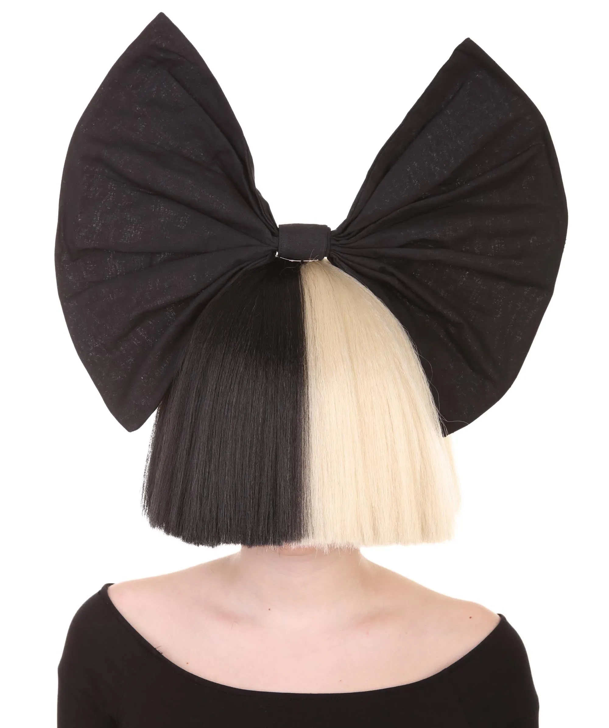 Black and White Split Dye Bob with Bangs | Multiple Color & Style Options