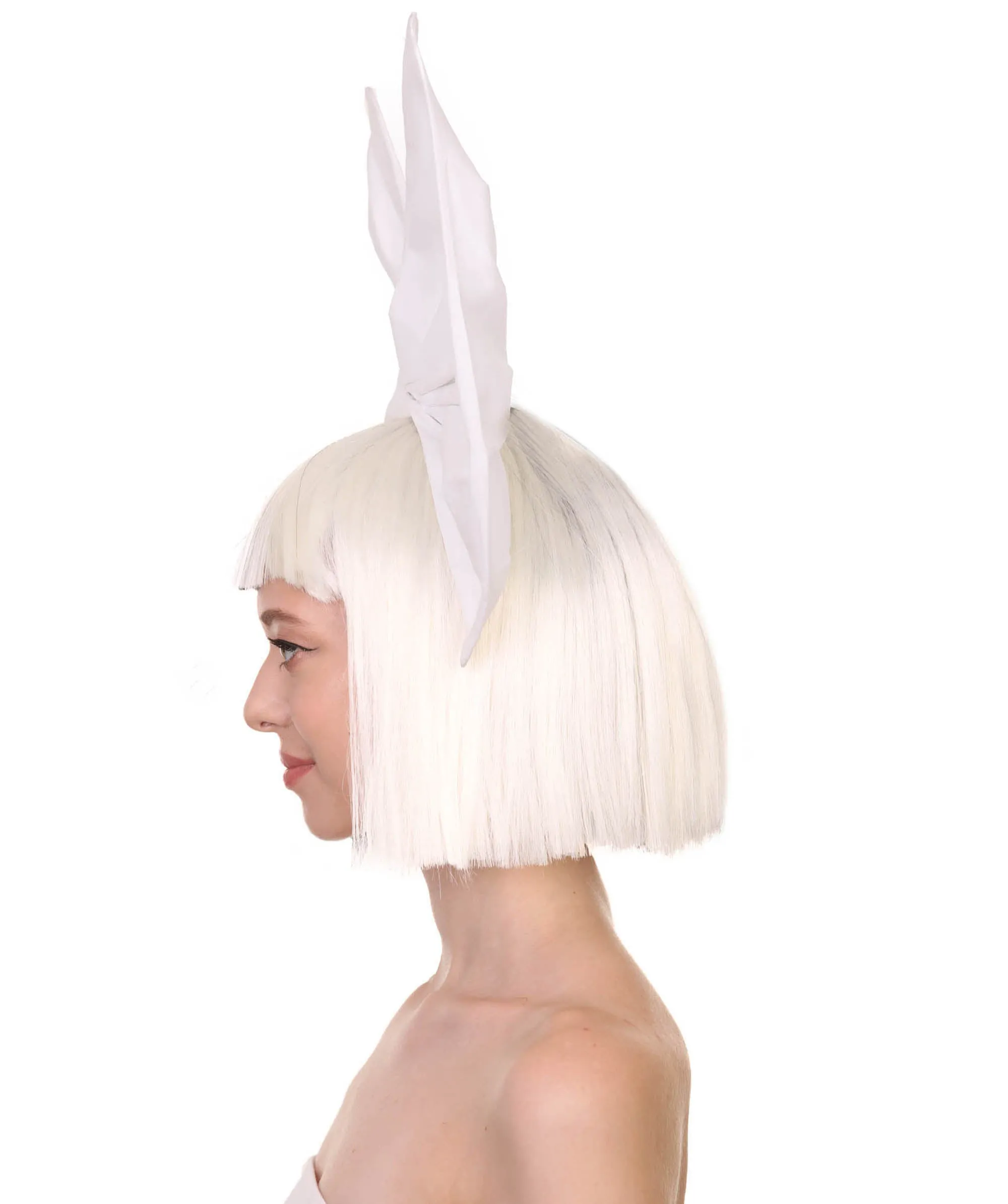 Black and White Split Dye Bob with Bangs | Multiple Color & Style Options